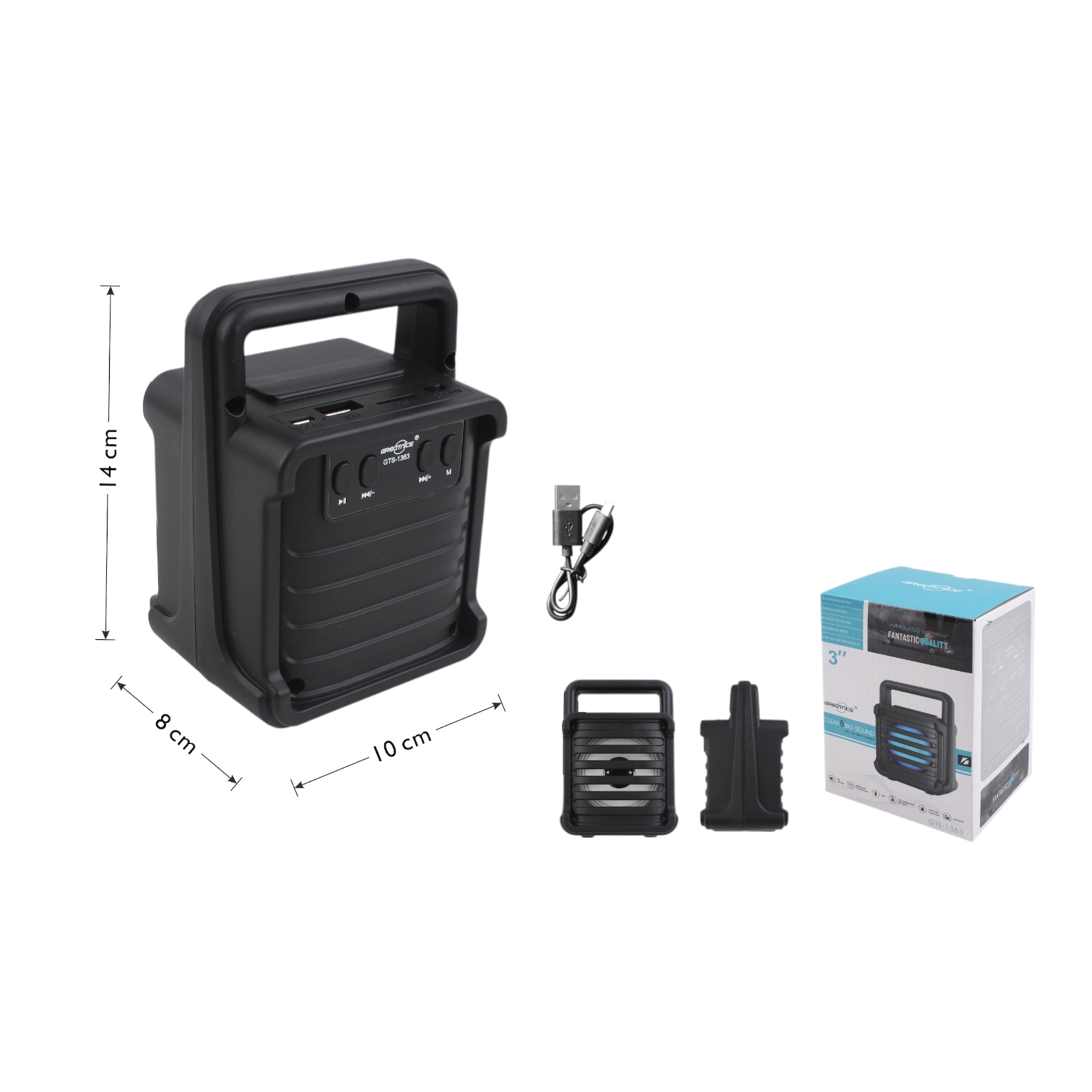 Parlante Bluetooth GTS-1363 Compacto y con Manilla