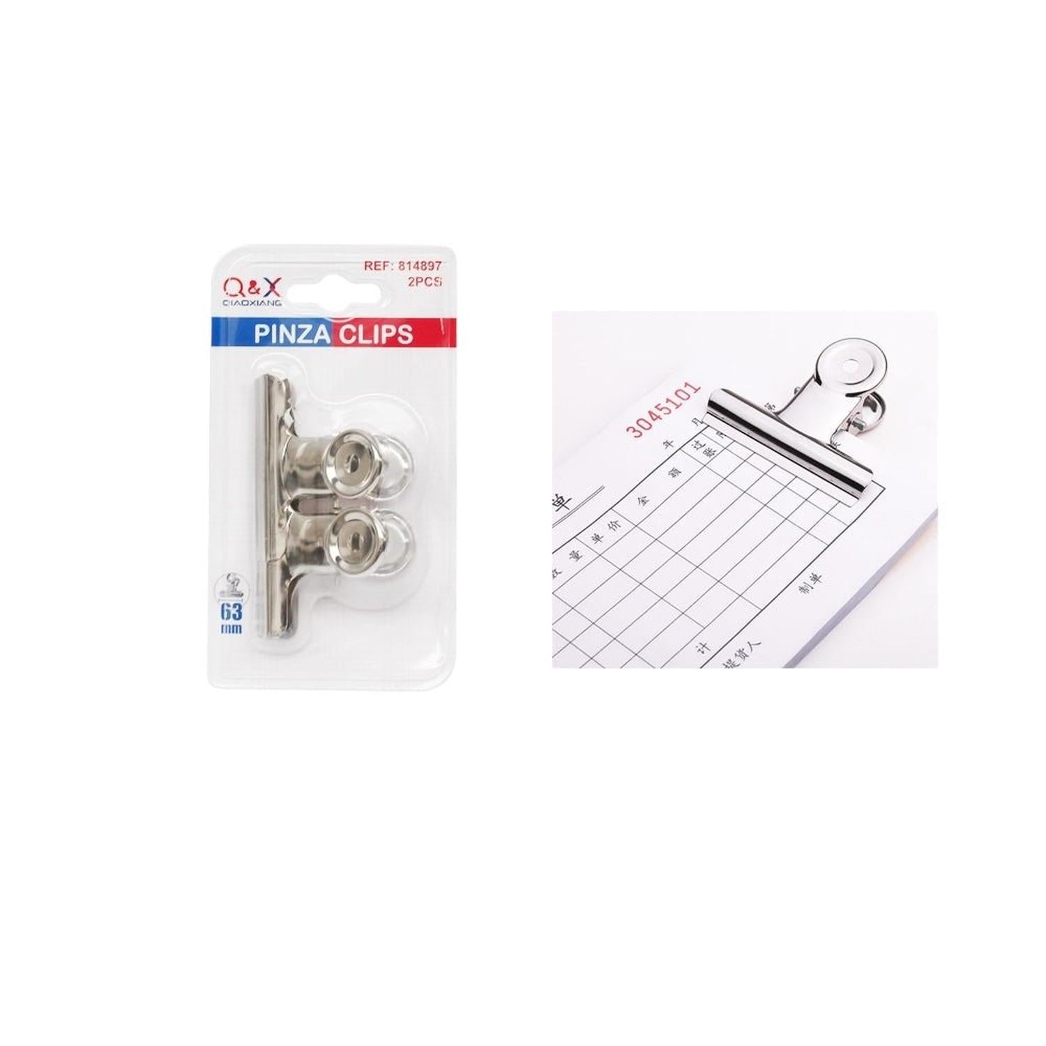 Pinzas Metálicas Redondas Q&X 63 mm (2 Unidades)