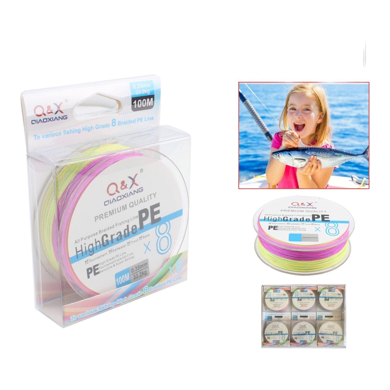 (Hilo De Pescar) 100 Metros De Dalima 8X Color 0.35Mm