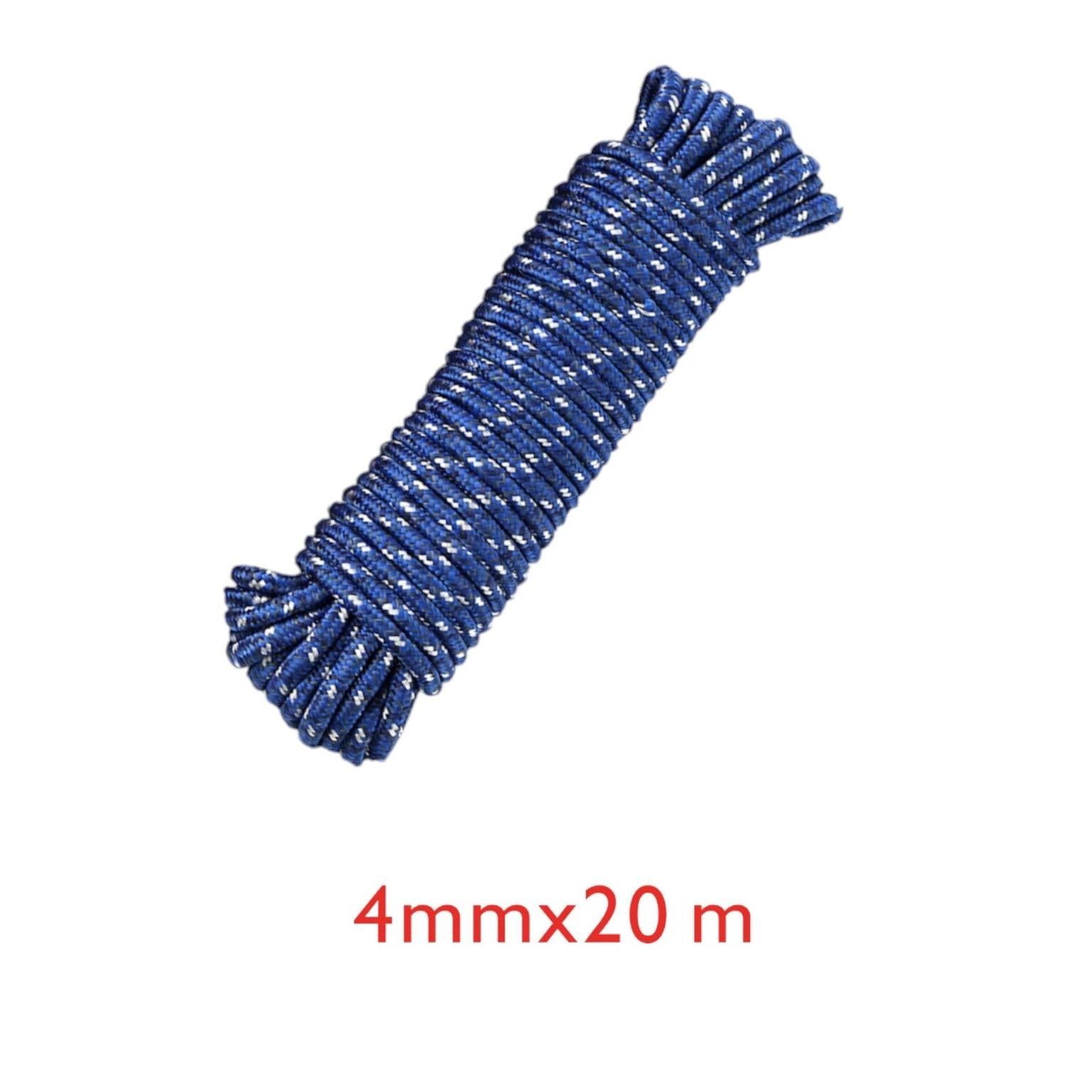 Cuerda de colgar ropa PE 4MM*20M con gancho azul modelo 54090