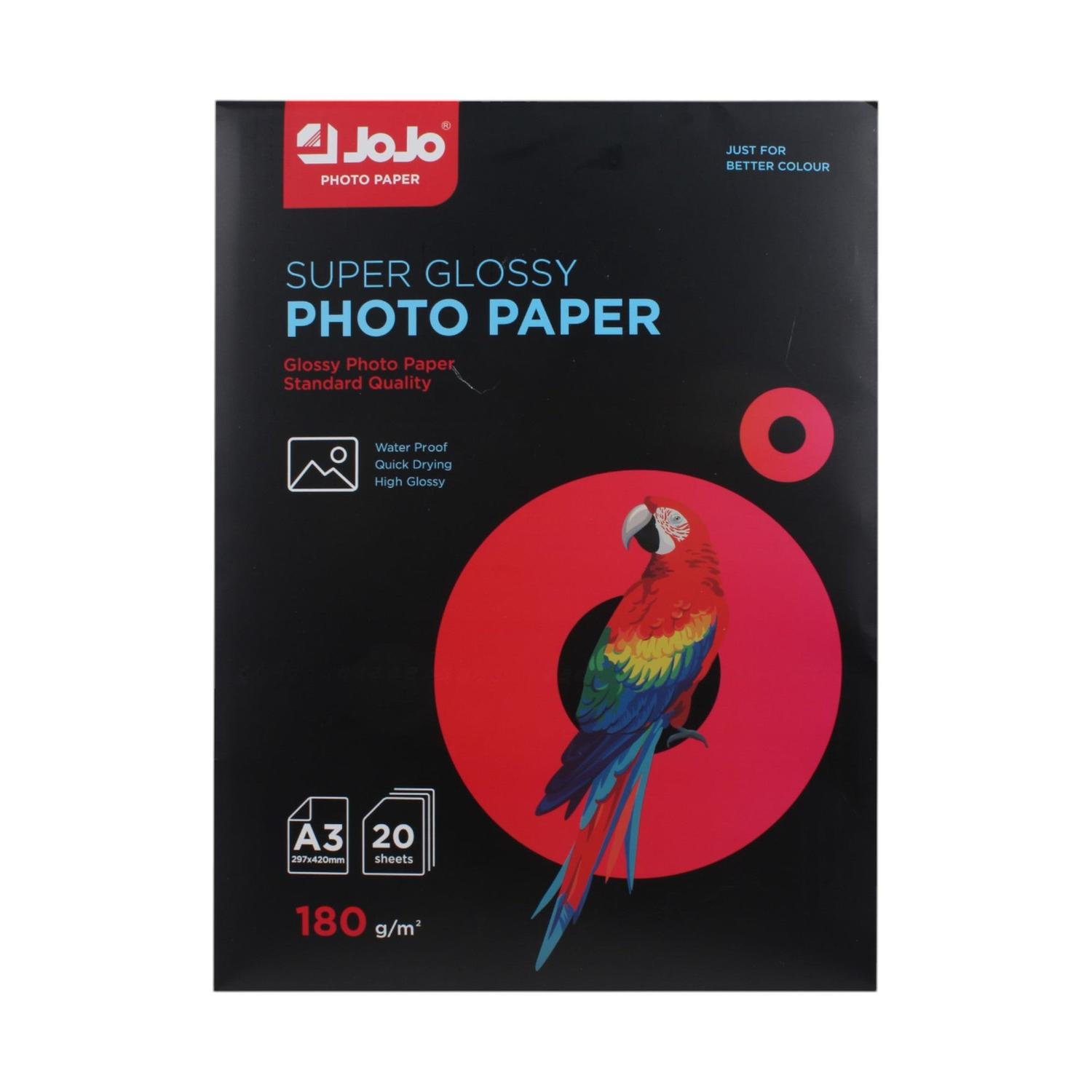 Papel Fotográfico Brillante De Una Cara De 180 G, Caja De Color, Caracteres Jojo A3, 20 Hojas