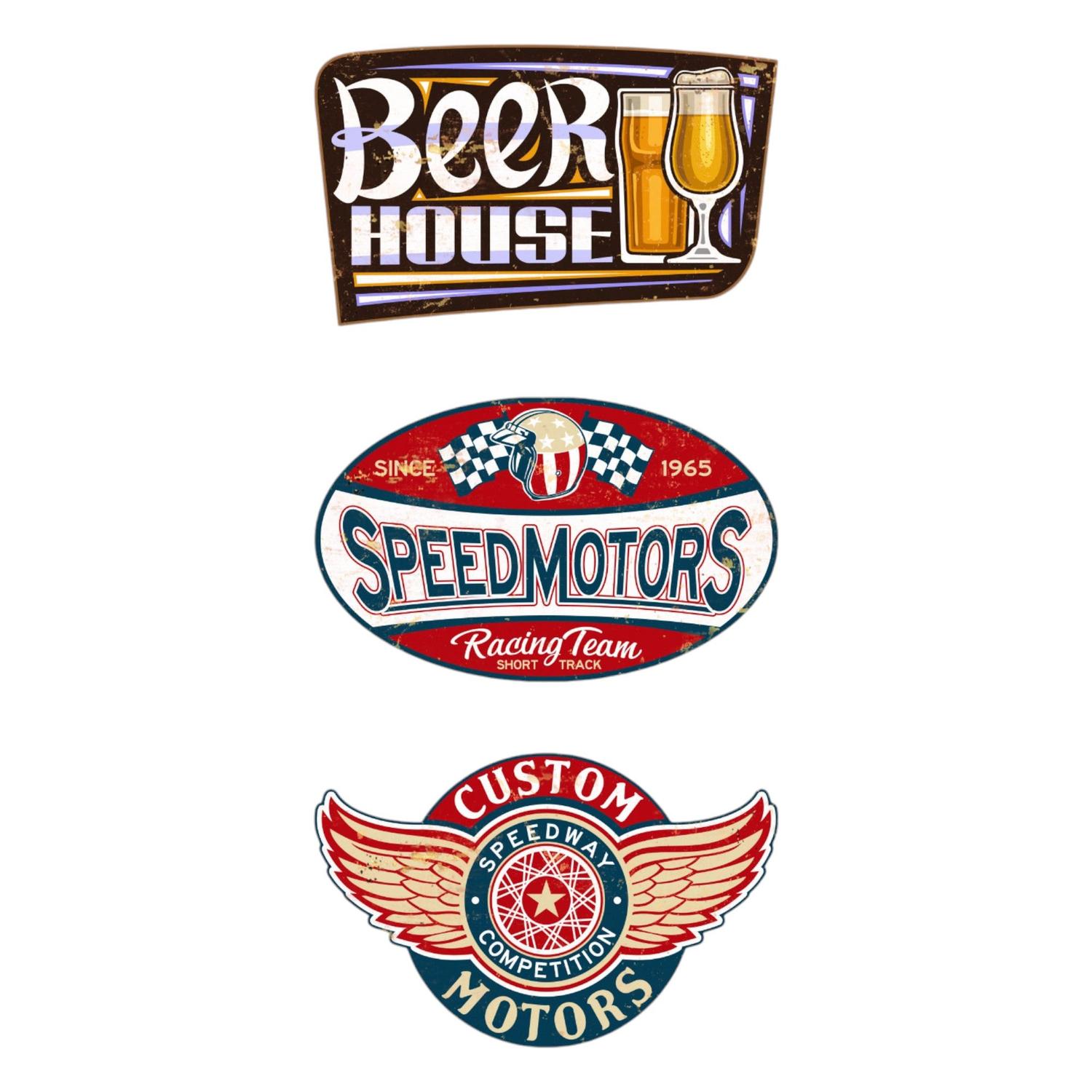 Cuadro 3D de hojalata con diseño exclusivo (colección de 5 modelos innovadores)