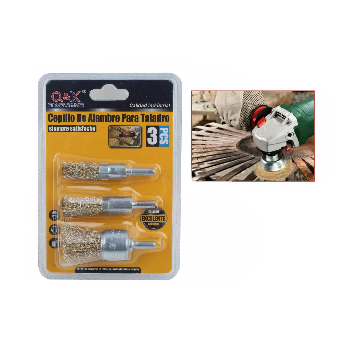 Cepillo de alambre curvo tipo bolígrafo 3 piezas