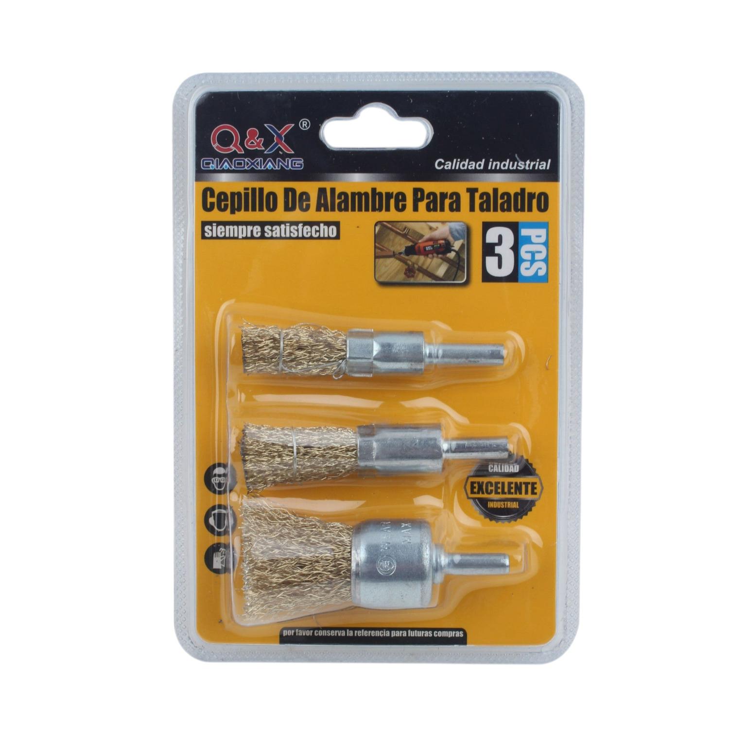 Cepillo de alambre curvo tipo bolígrafo 3 piezas