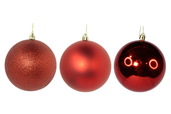 Bolas de Navidad 8cm 6/u 3 diseños - Q&X