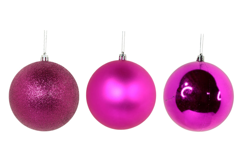 Bolas de Navidad 8cm 6/u 3 diseños - Q&X