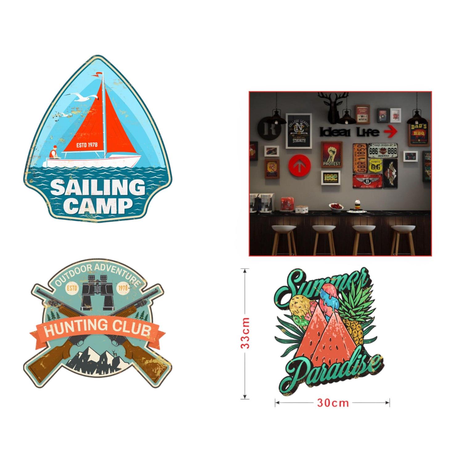 Cuadro de hojalata 3D con diseño exclusivo (mezcla de modelos 352, 348, 351)