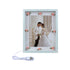 Marco de fotos 7100 borde blanco con luz LED cálida USB 20x25cm