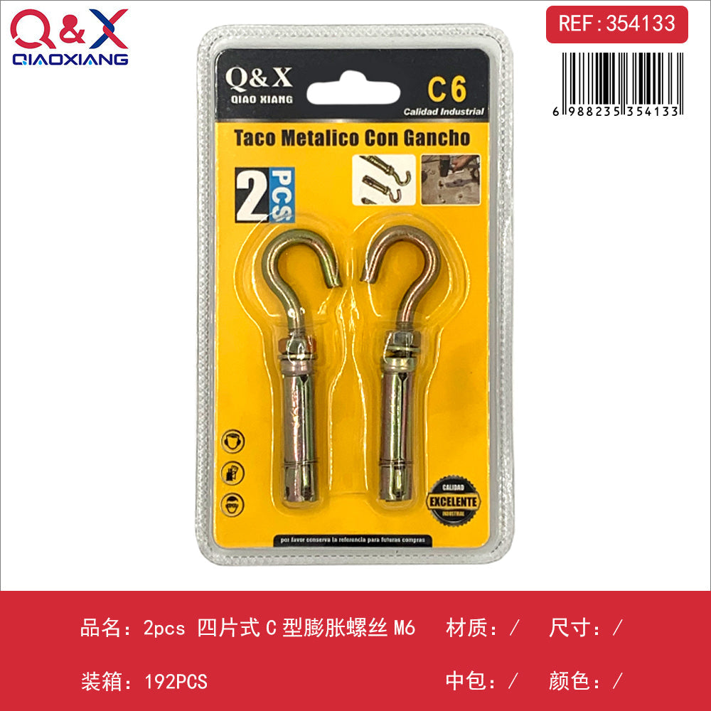 Tarugo de expansión tipo CM6 de cuatro segmentos 2 pcs