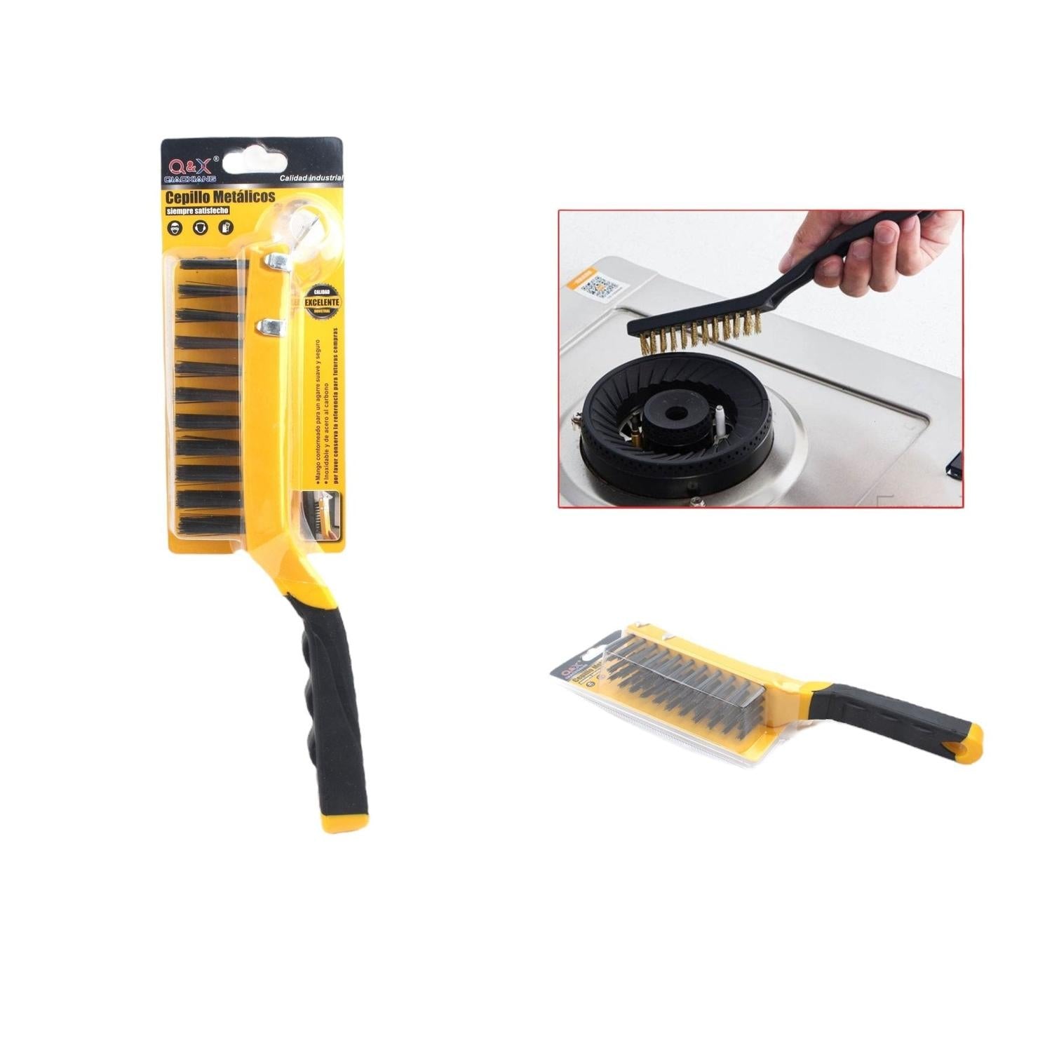 Cepillo De Alambre Con Mango De Pl¨¢stico Y Pala De Acero.