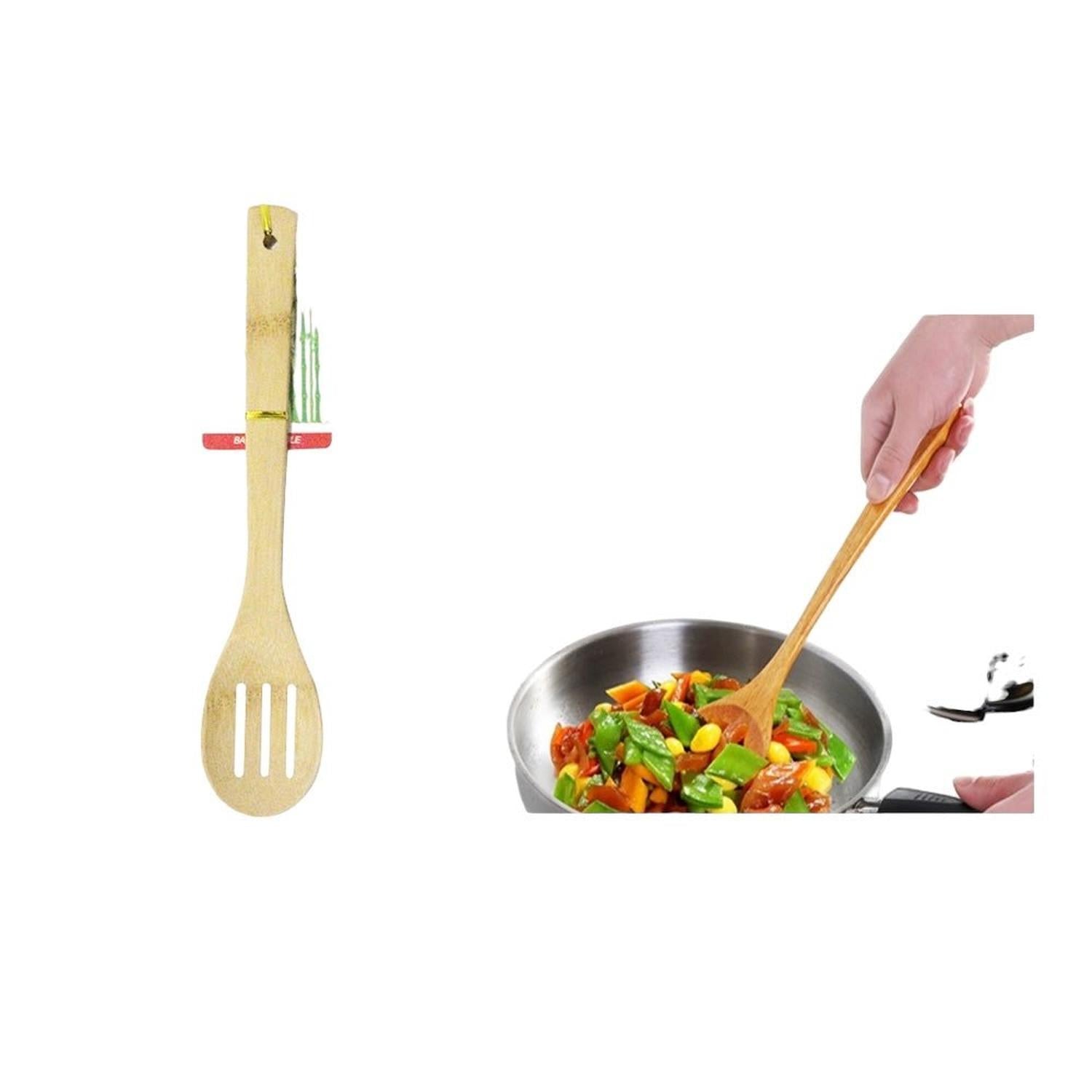 Cuchara De Bambu Tres Lineas