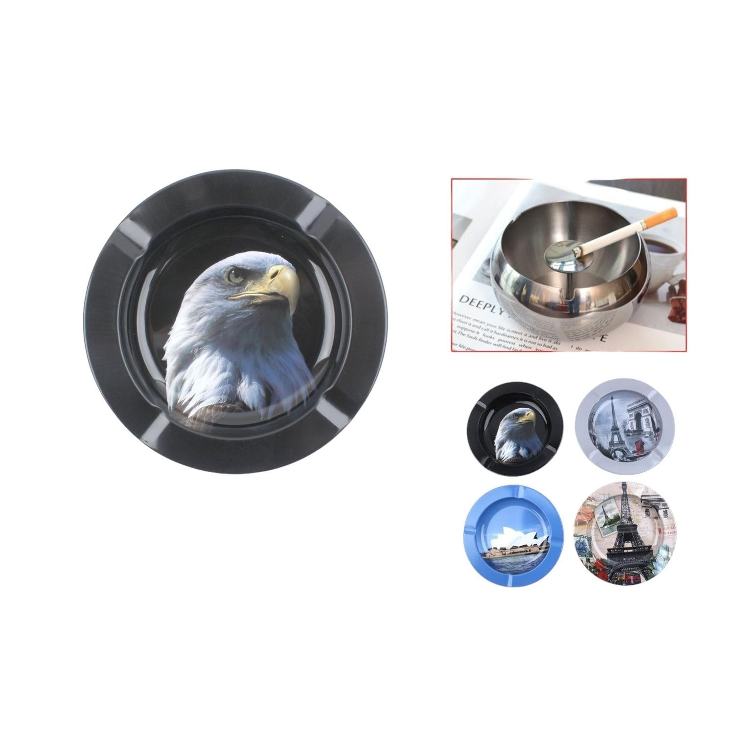 ?? Cenicero Decorativo Metálico 13 cm