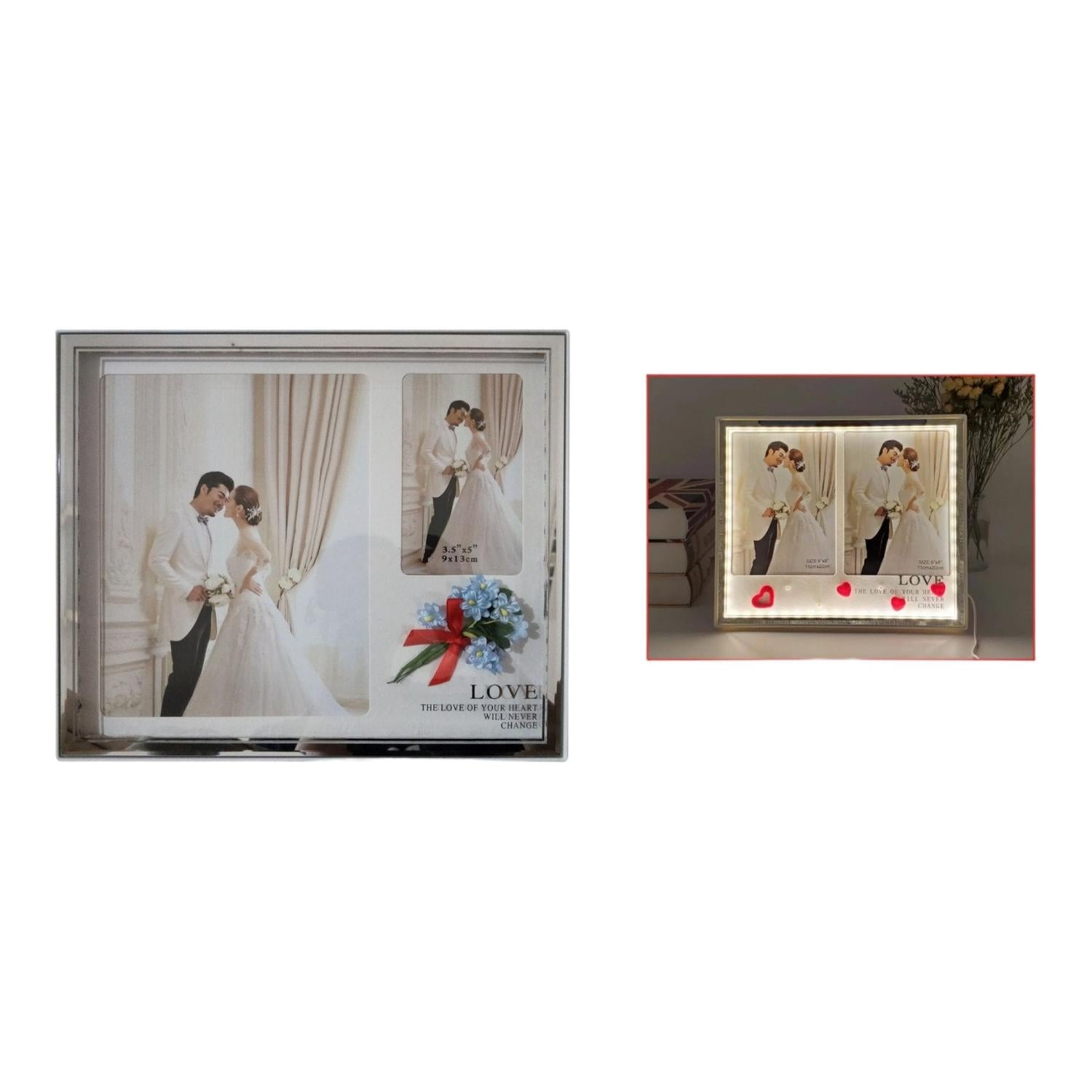 Marco De Fotos Versión Horizontal 26*31Cm (Conector Usb Con Luz )