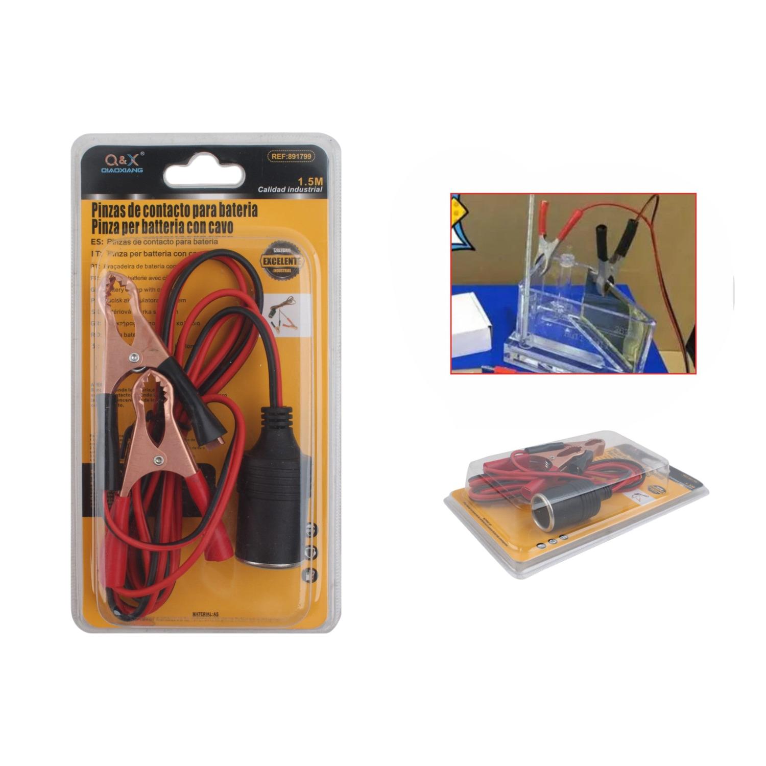 Pinzas De Batería Con Cable 1.5 M