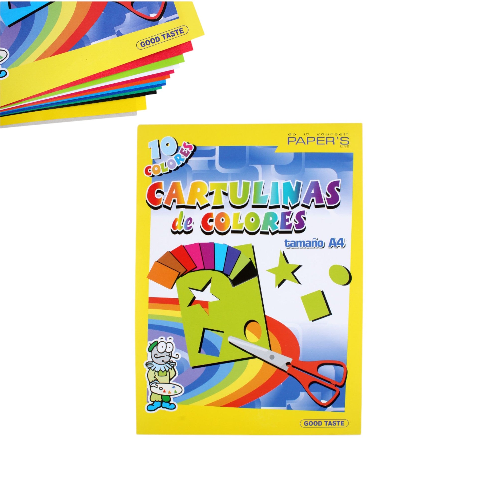 Cartulina de Colores Tamaño A4 – 10 Hojas por Paquete