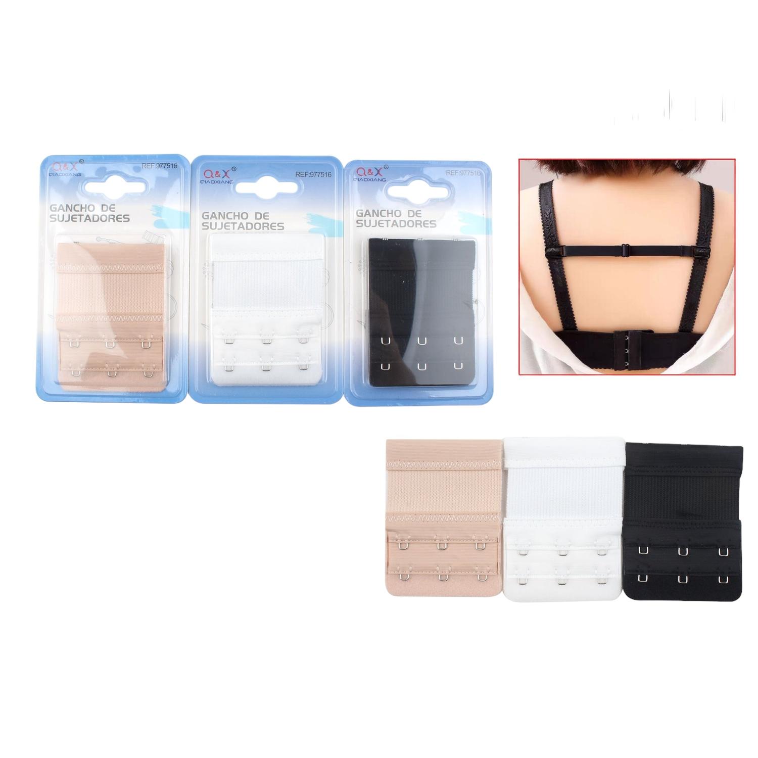 Tres Filas De Hebillas Elásticas Para Sujetador Arroz Blanco Y Negro