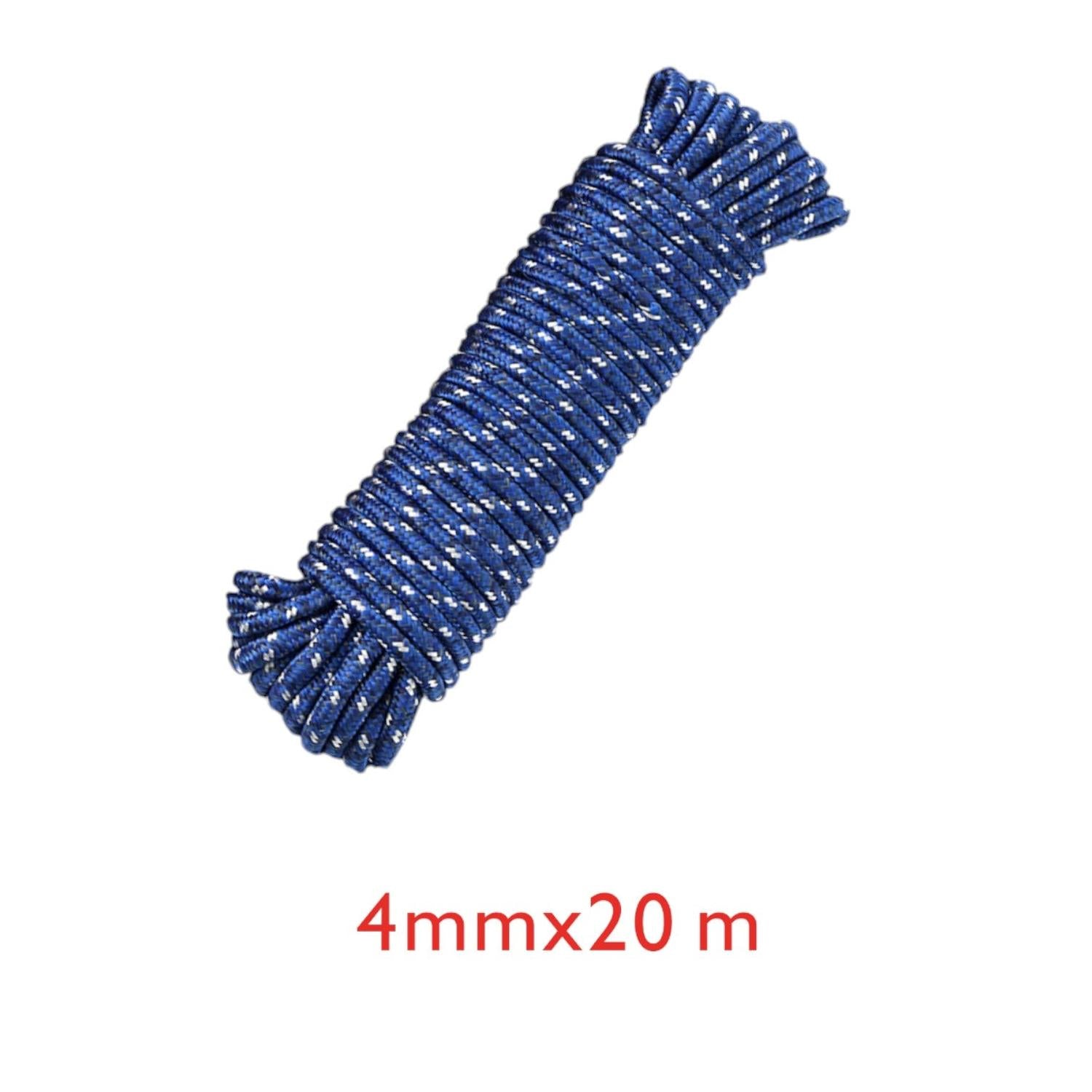 Cuerda de colgar ropa PE 4MM*20M con gancho azul modelo 54090