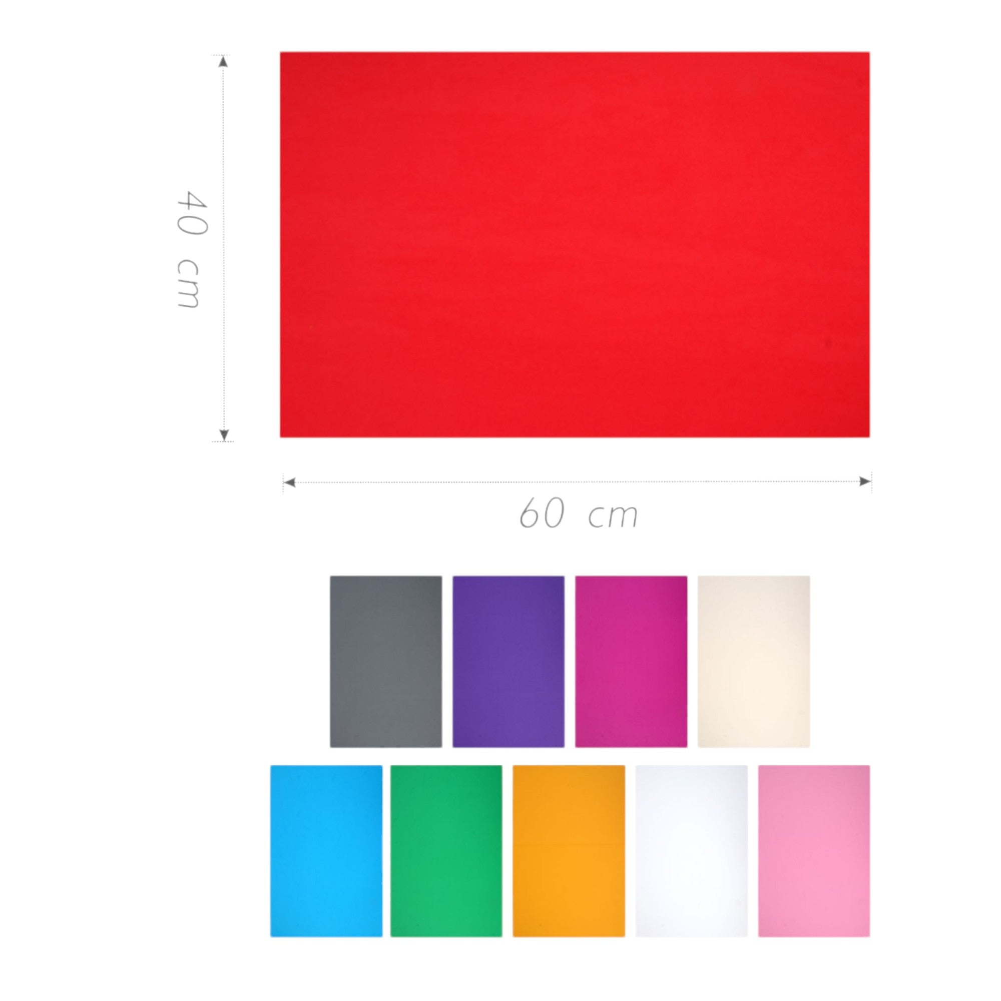 Foamy EVA de Colores 40x60 cm – 1.8 mm de Espesor