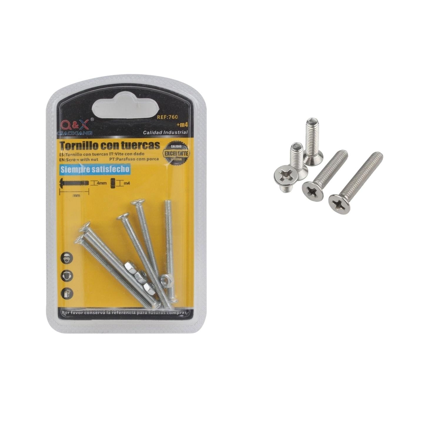 Perno Cruzado Con Tuerca 4*60+M4