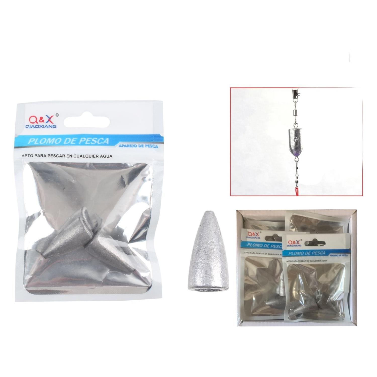 Colgante De Plomo De Bala 30G 2Pcs (Color Plomo)