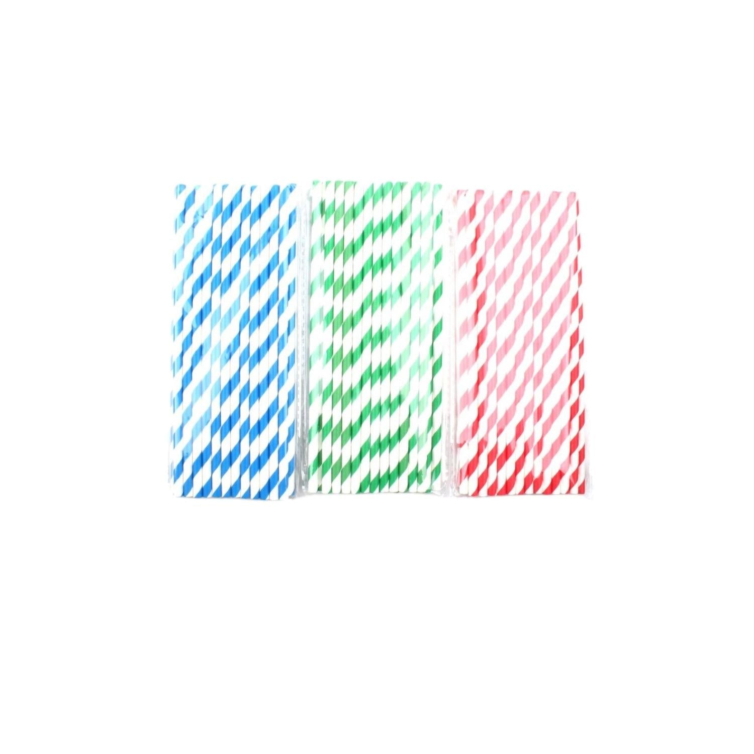 25 Pajitas De Papel De 6 X 197 Mm.