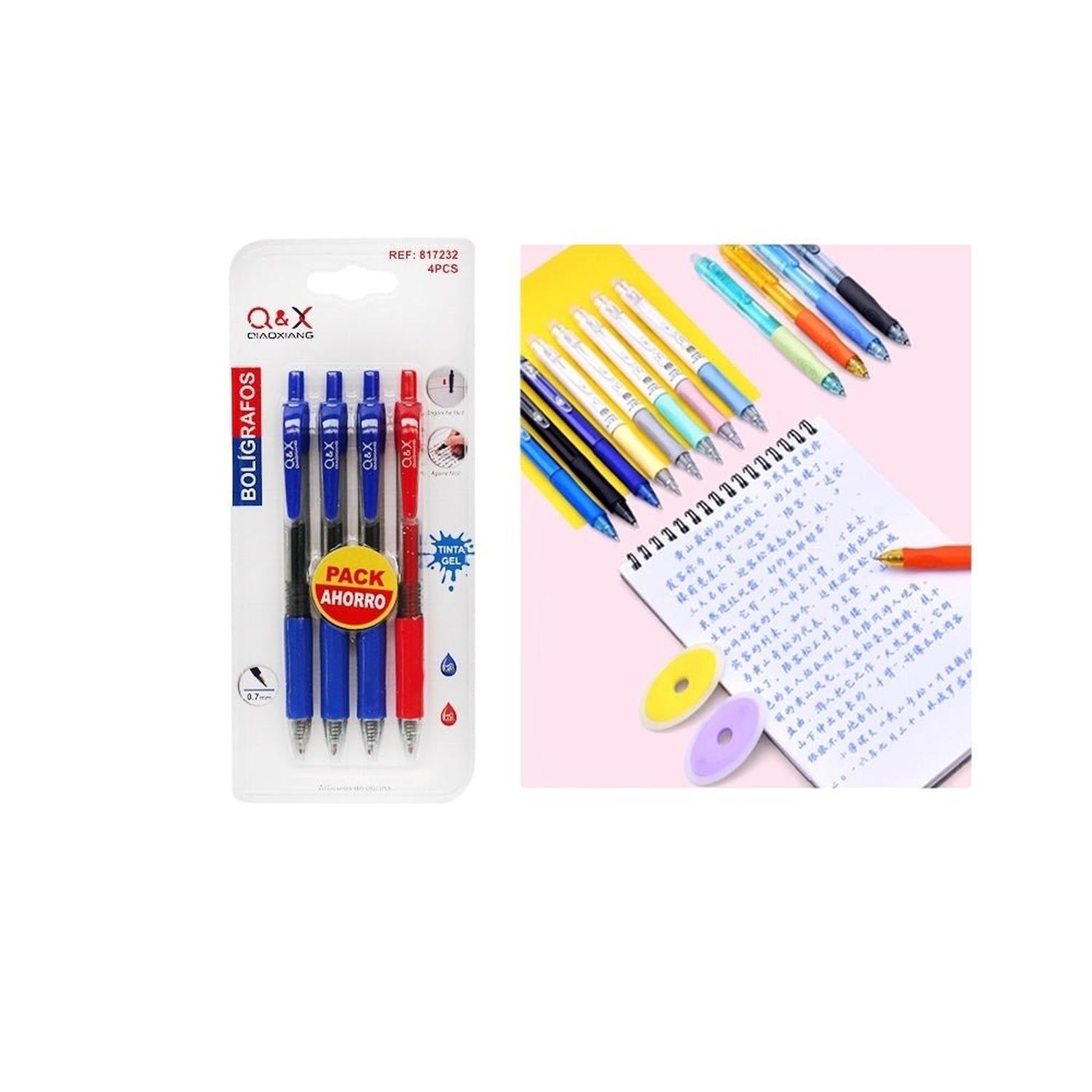 Bolígrafos Gel Q&X 4pcs