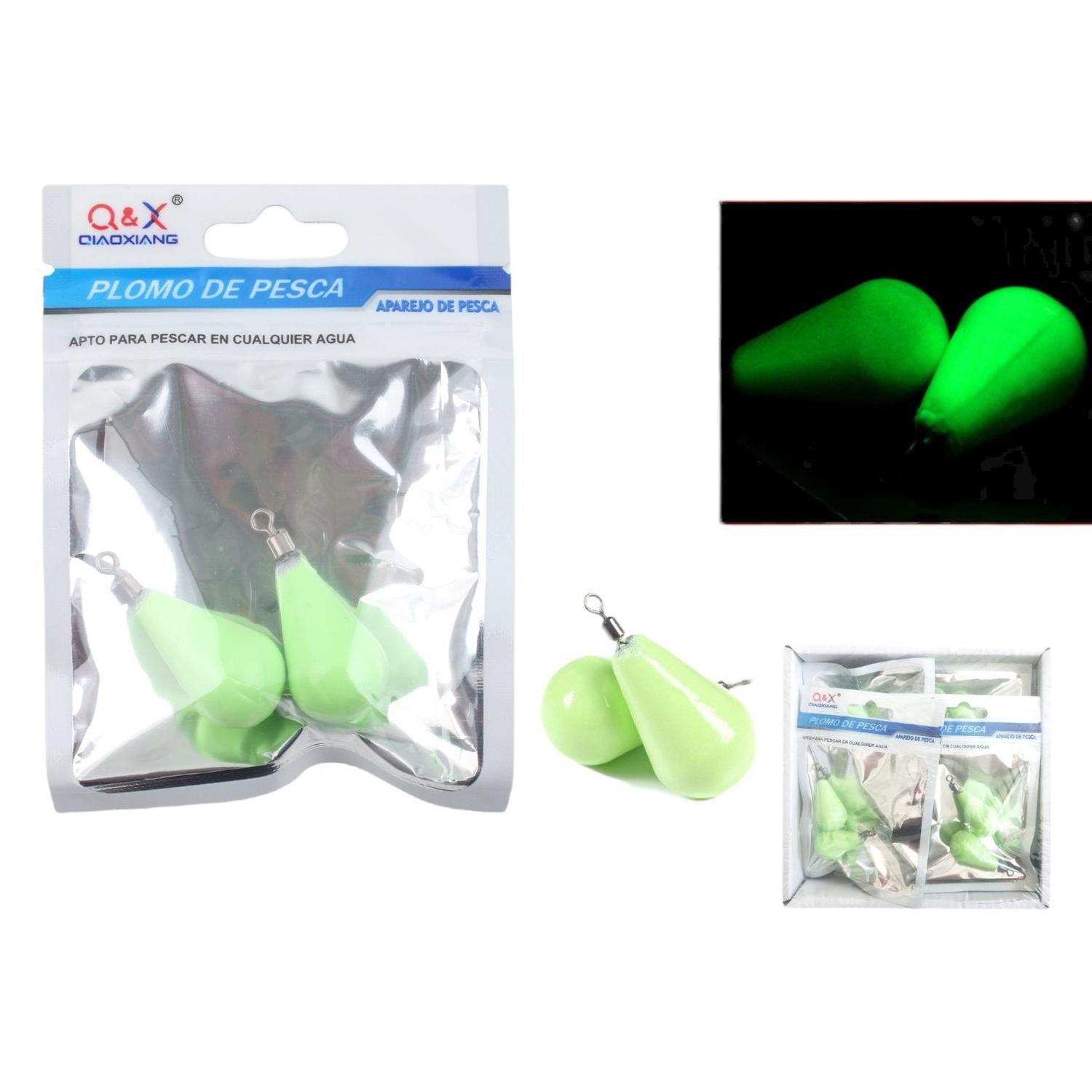 Colgante De Plomo Luminoso En Forma De Gota 40G 2Pcs