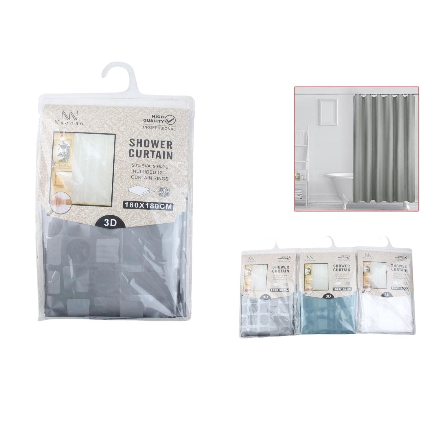 10018-3 Cortina De Ducha Cuadrada Redonda 180*180