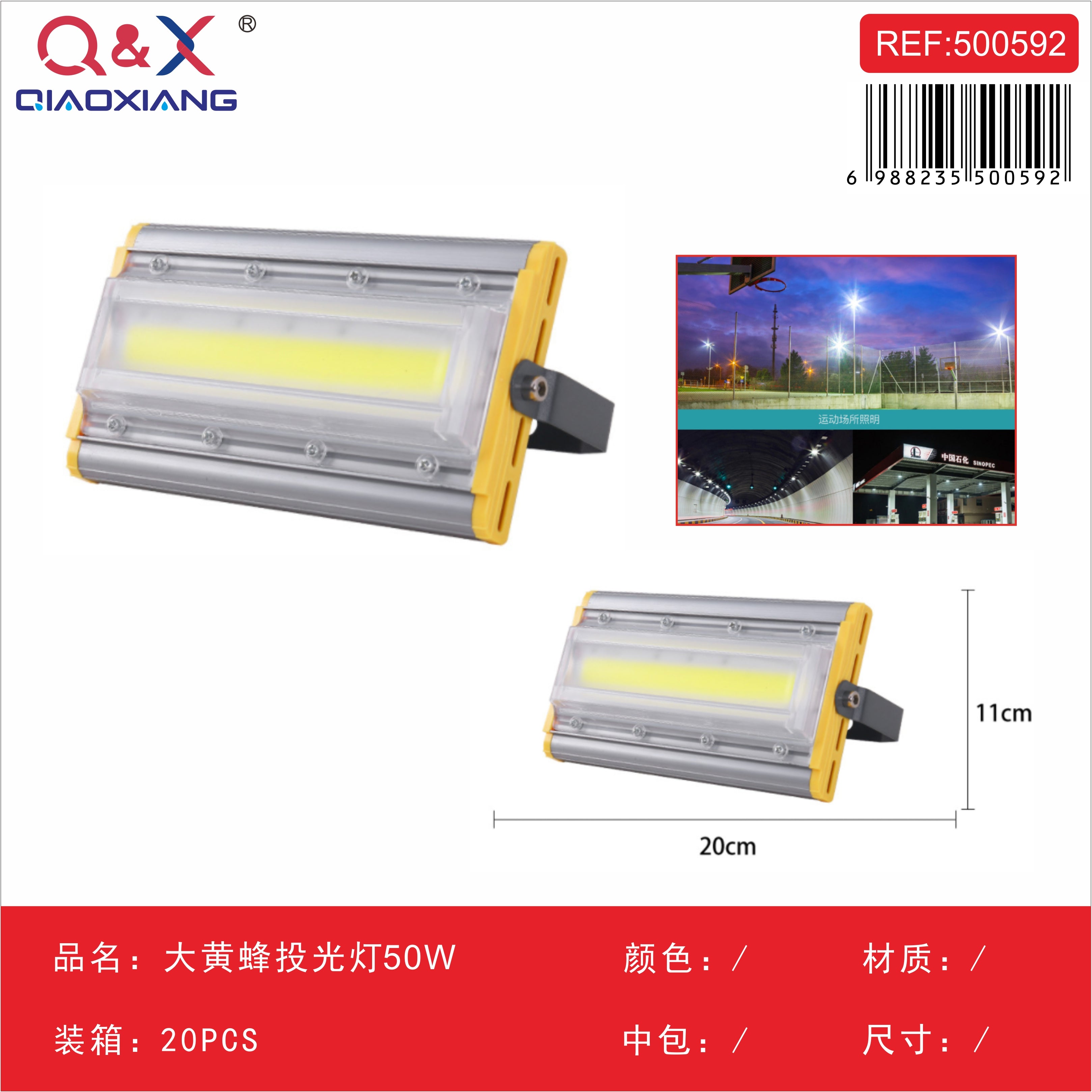 Proyector LED 50 W tipo abeja