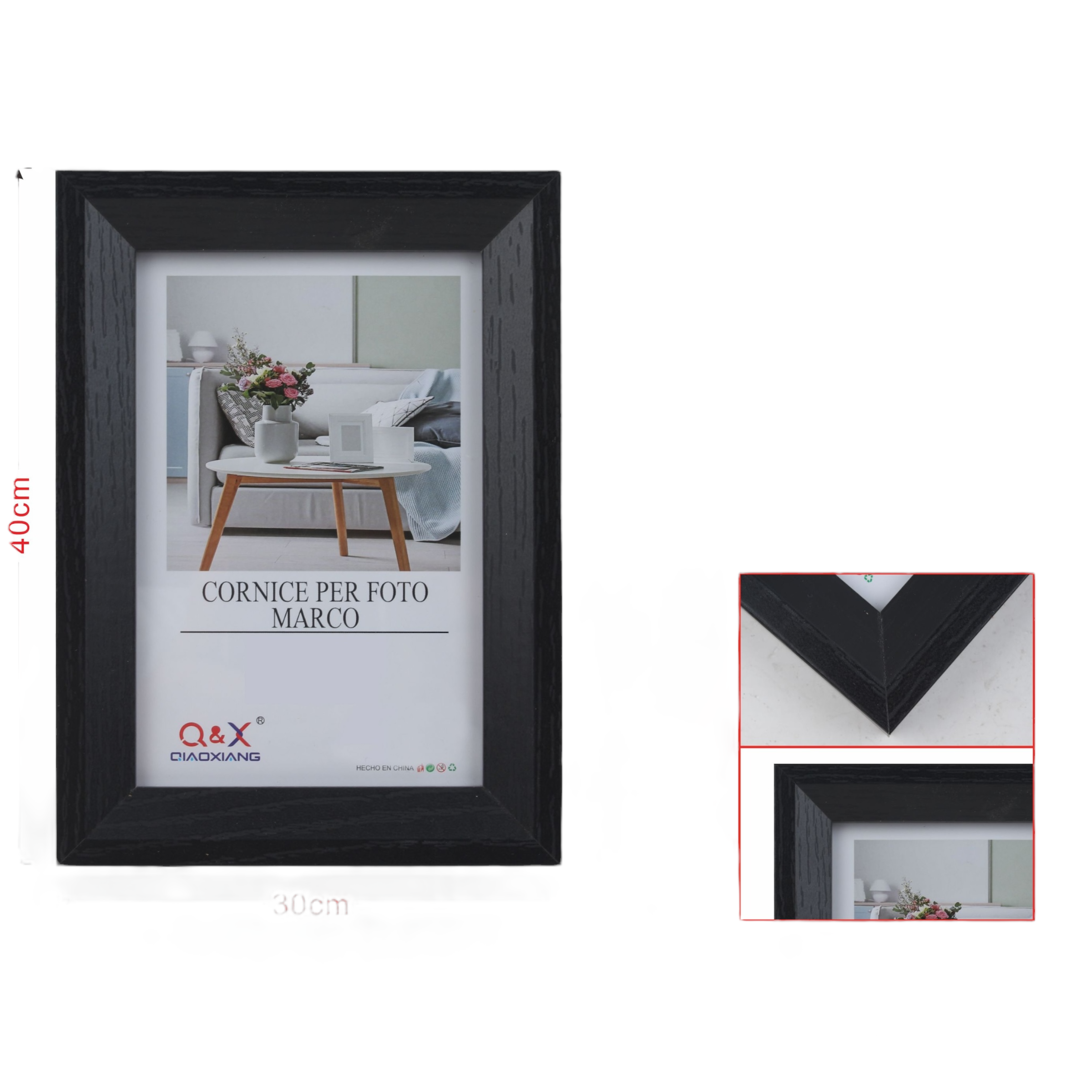 Marco Fotografico Qiaoxiang Modelo 429 - 30x40 cm