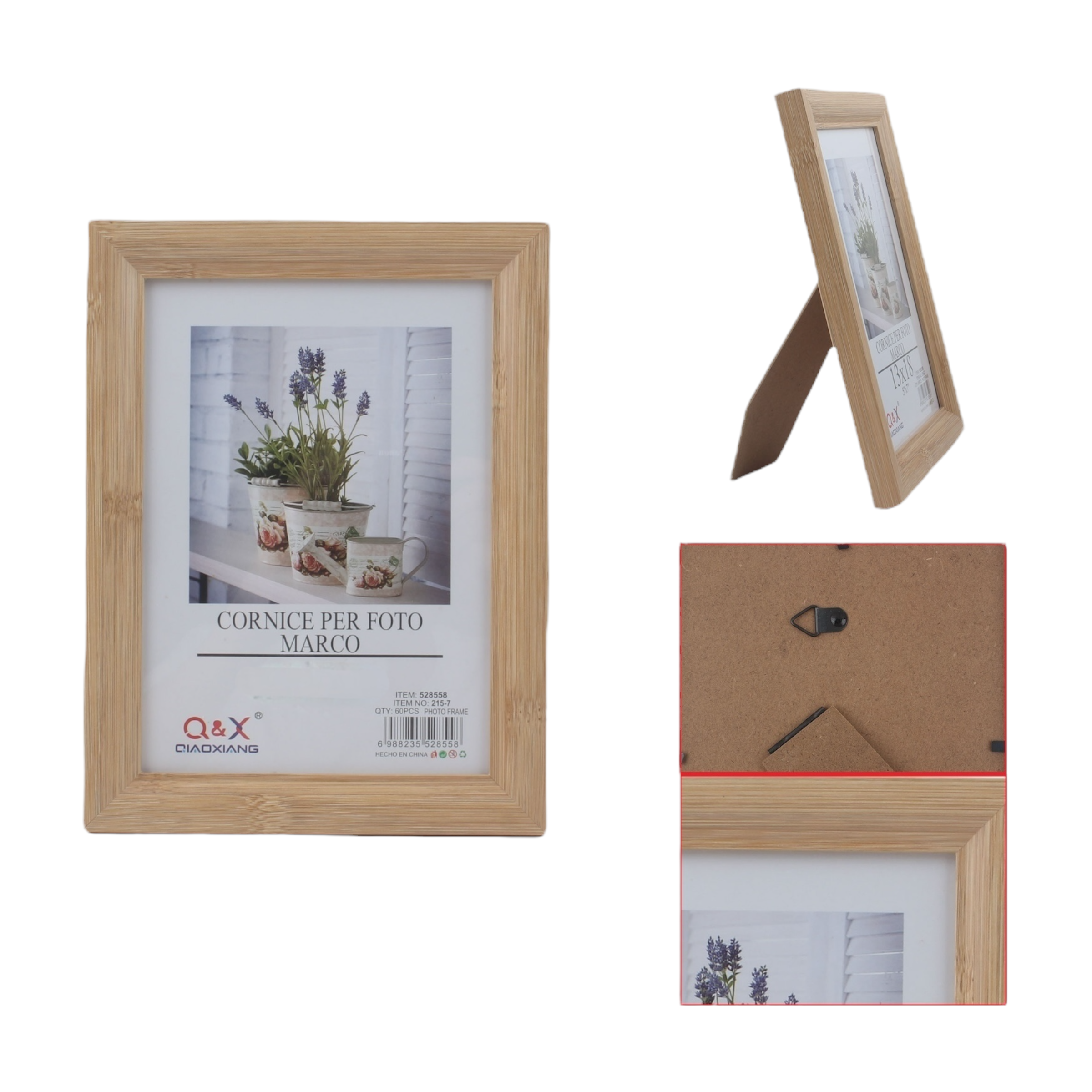 Marcos Fotograficos Modelo 215 de 10x15cm 528541-Madera amarillo