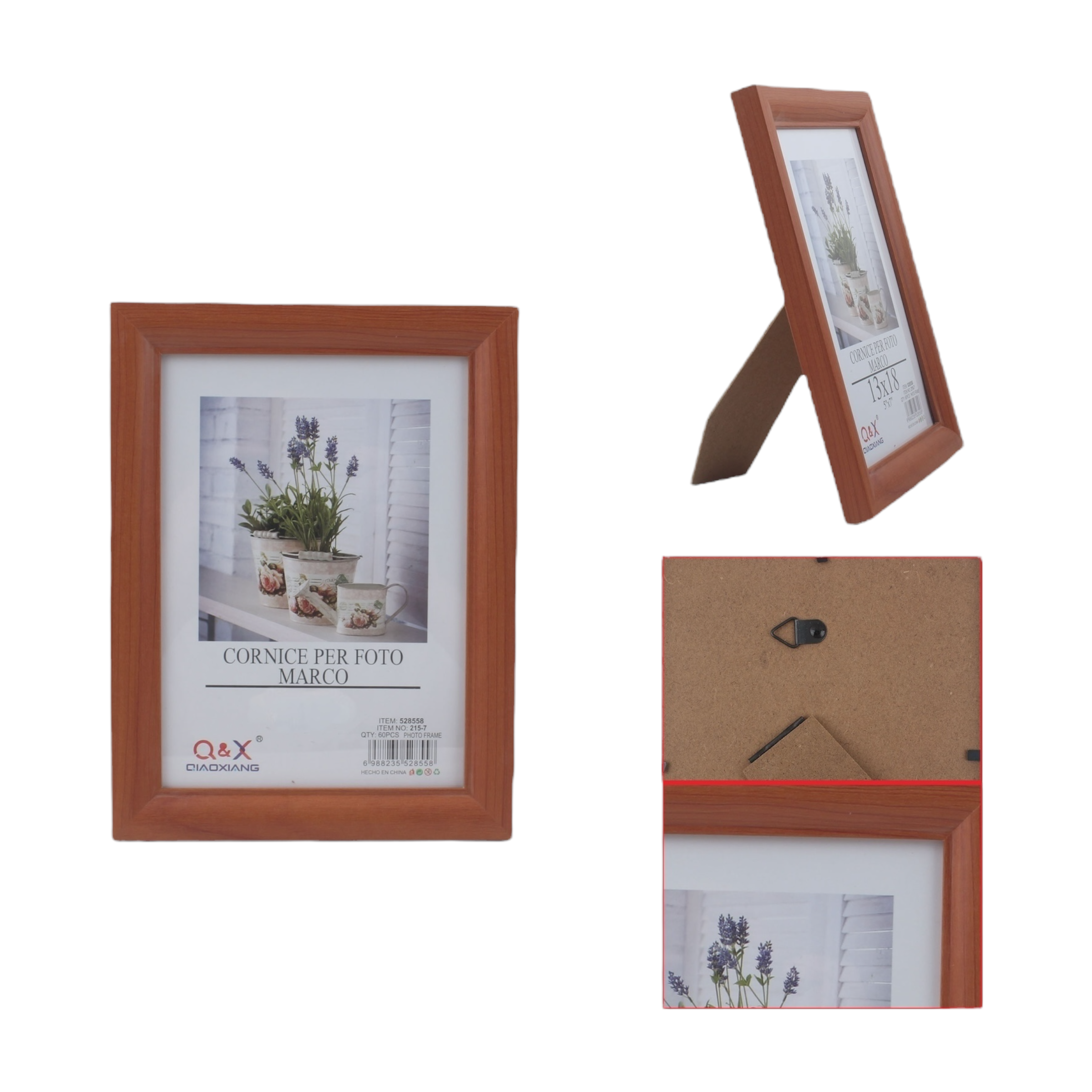 Marcos Fotograficos Modelo 215 de 20x25cm 528589-Rojo carmin