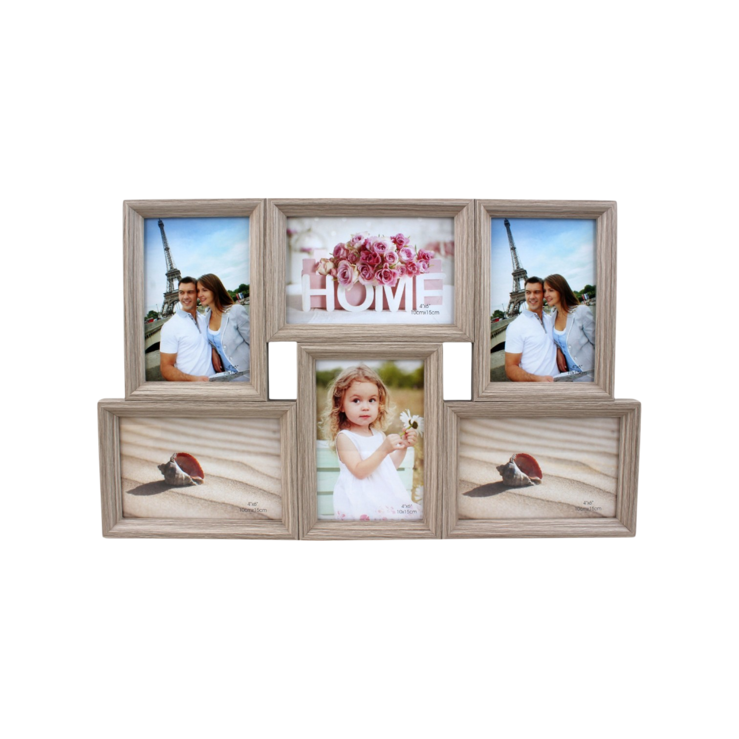 Conjunto de 6 Marcos de Fotos Modelo 1816 (10x15)cm