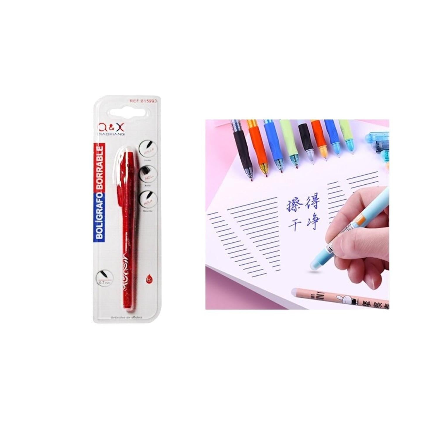 Bolígrafo de Gel Borrable Q&X Rojo