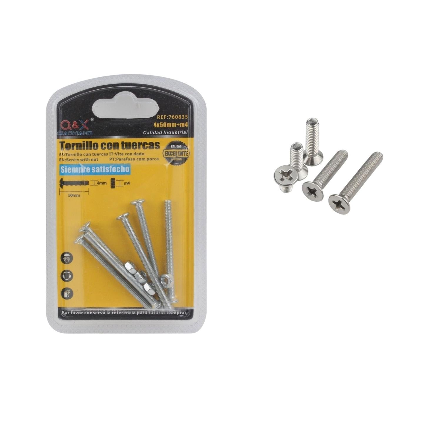 Perno Cruzado Con Tuerca 4*50+M4