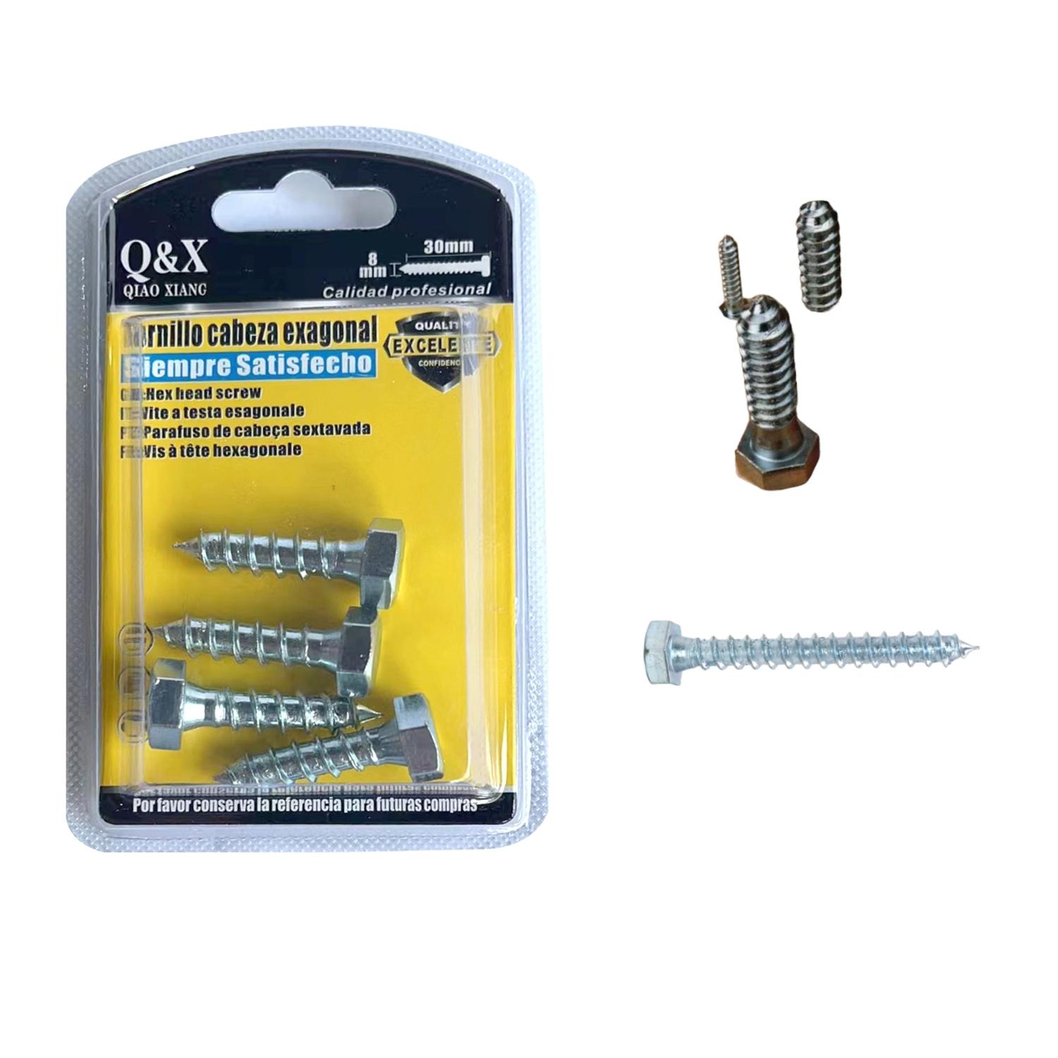 Tornillos Para Madera Hexagonales 8X30