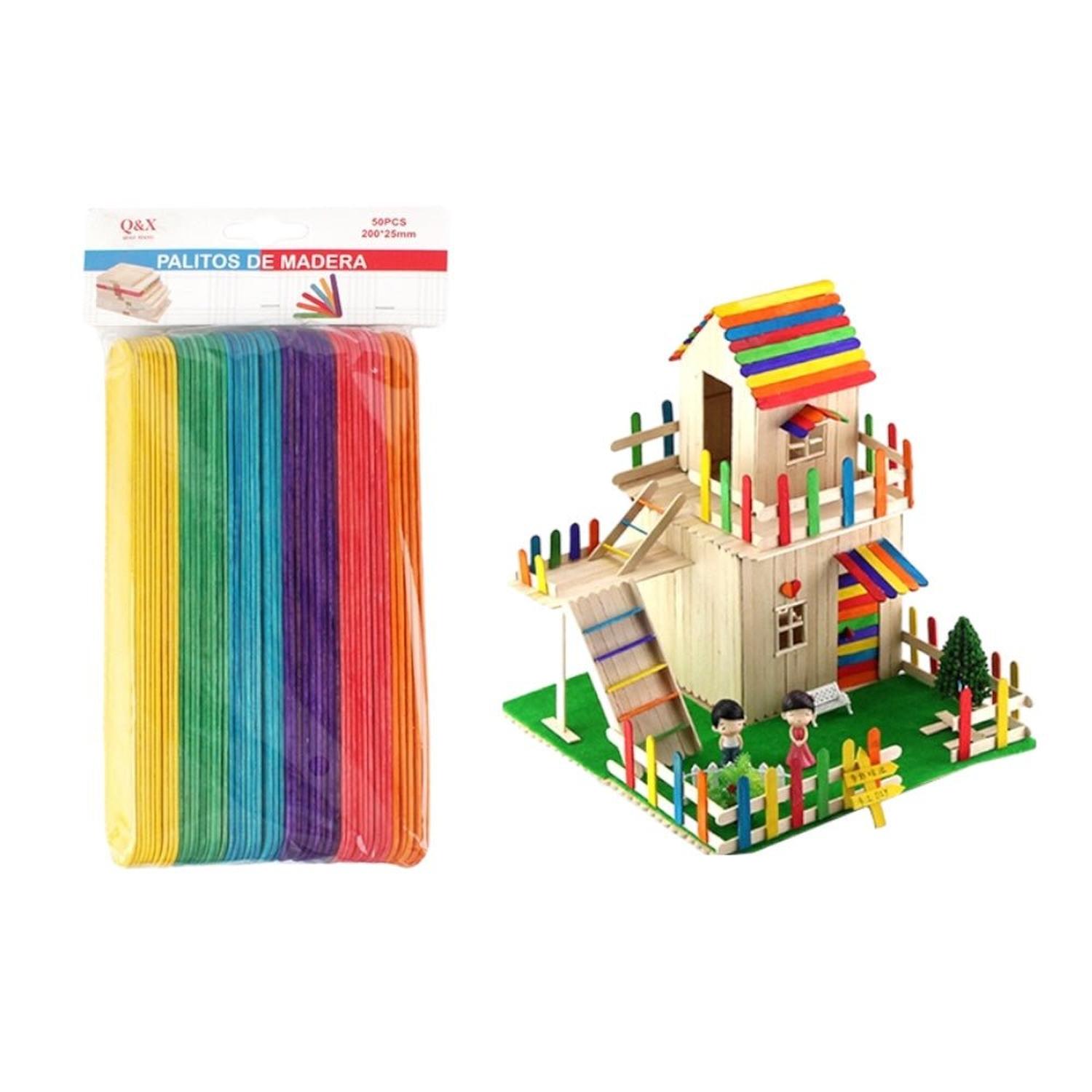 20 Cm * 2,5 Depresor De Lengua De Color 50 Piezas