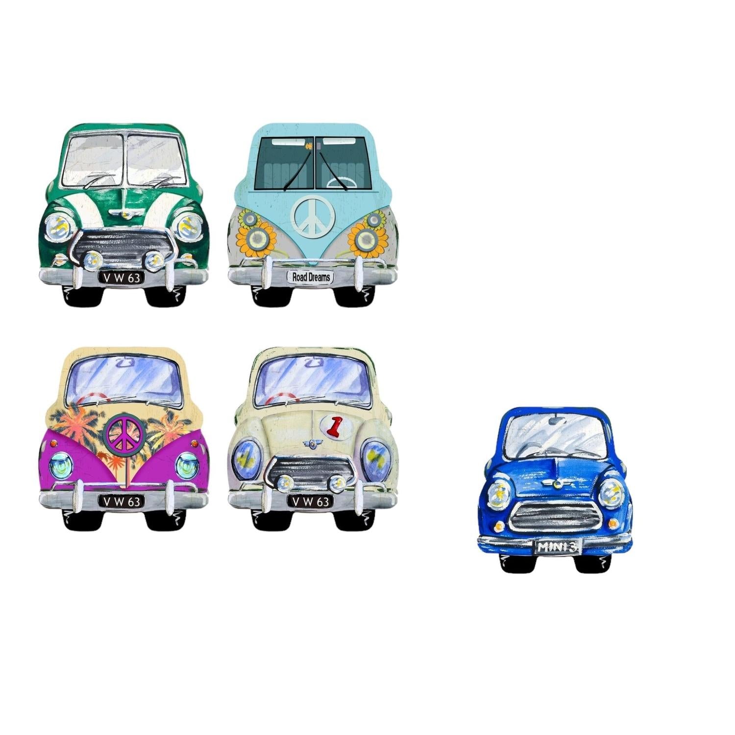 Cuadro Hojalata Coche Trasero+Espejo 30X35