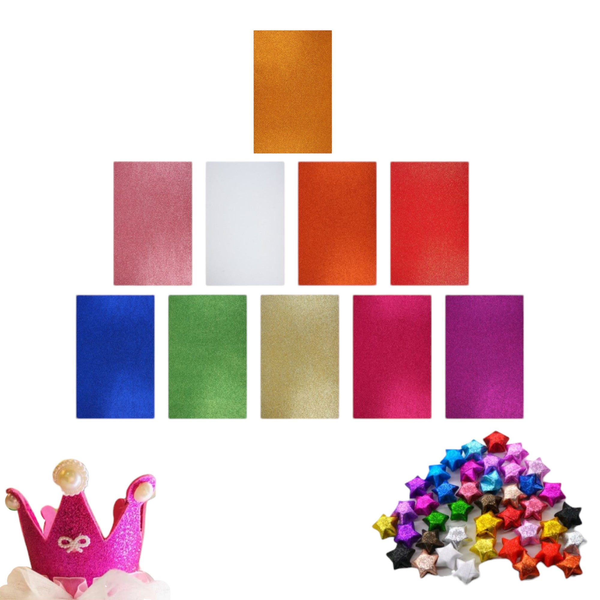Goma EVA con glitter 40 x 60 cm pack 10