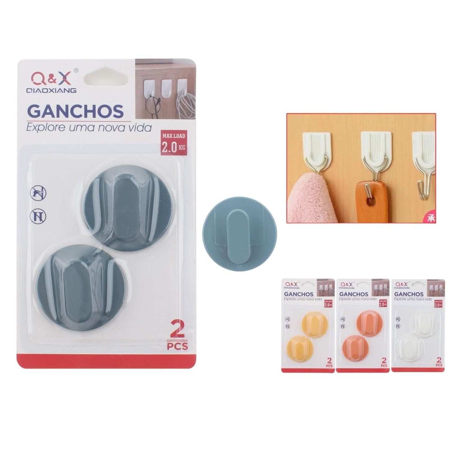 M-00405-Nm-00405 Gancho Adhesivo Simple Redondo 2Uds