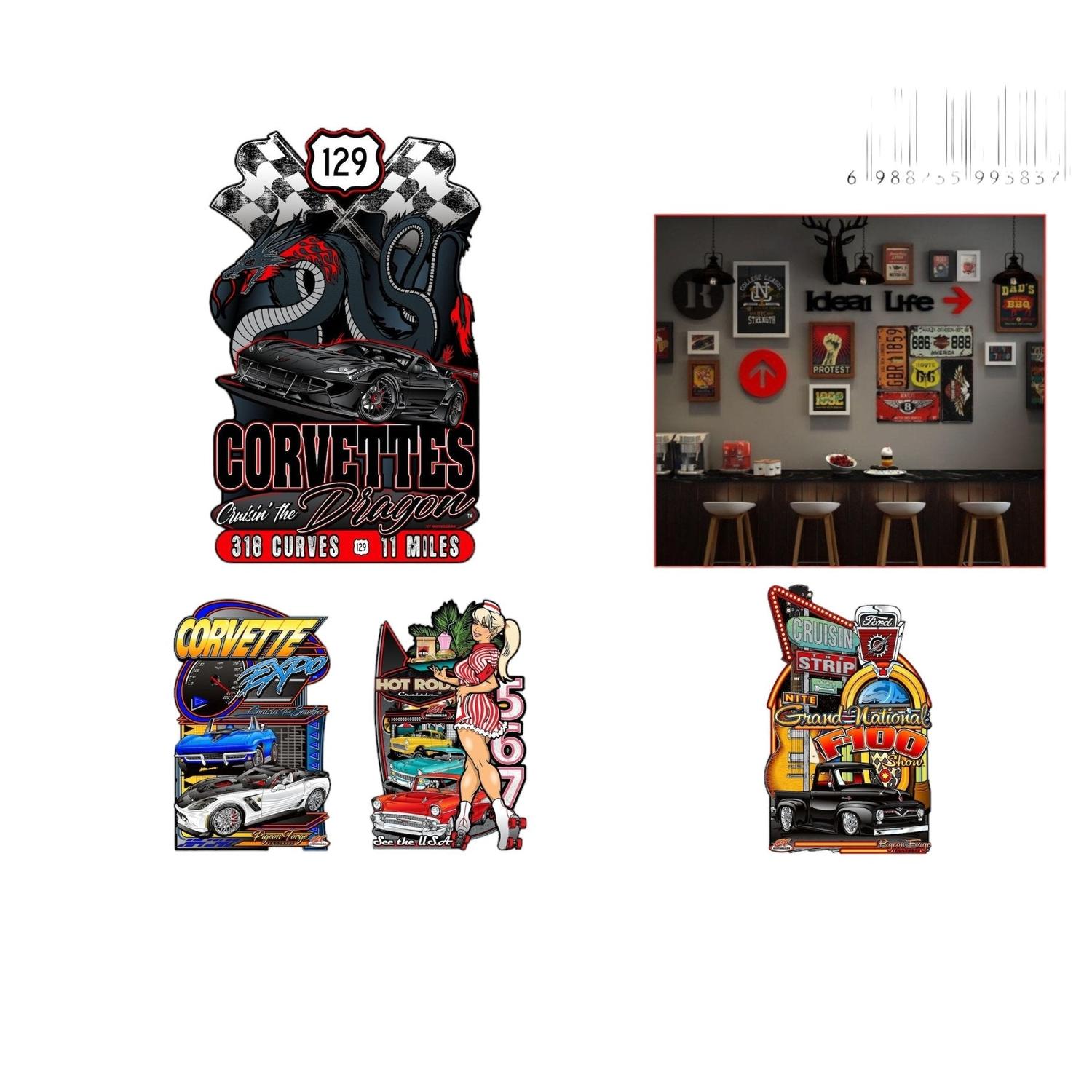 Placas Metálicas Decorativas Retro