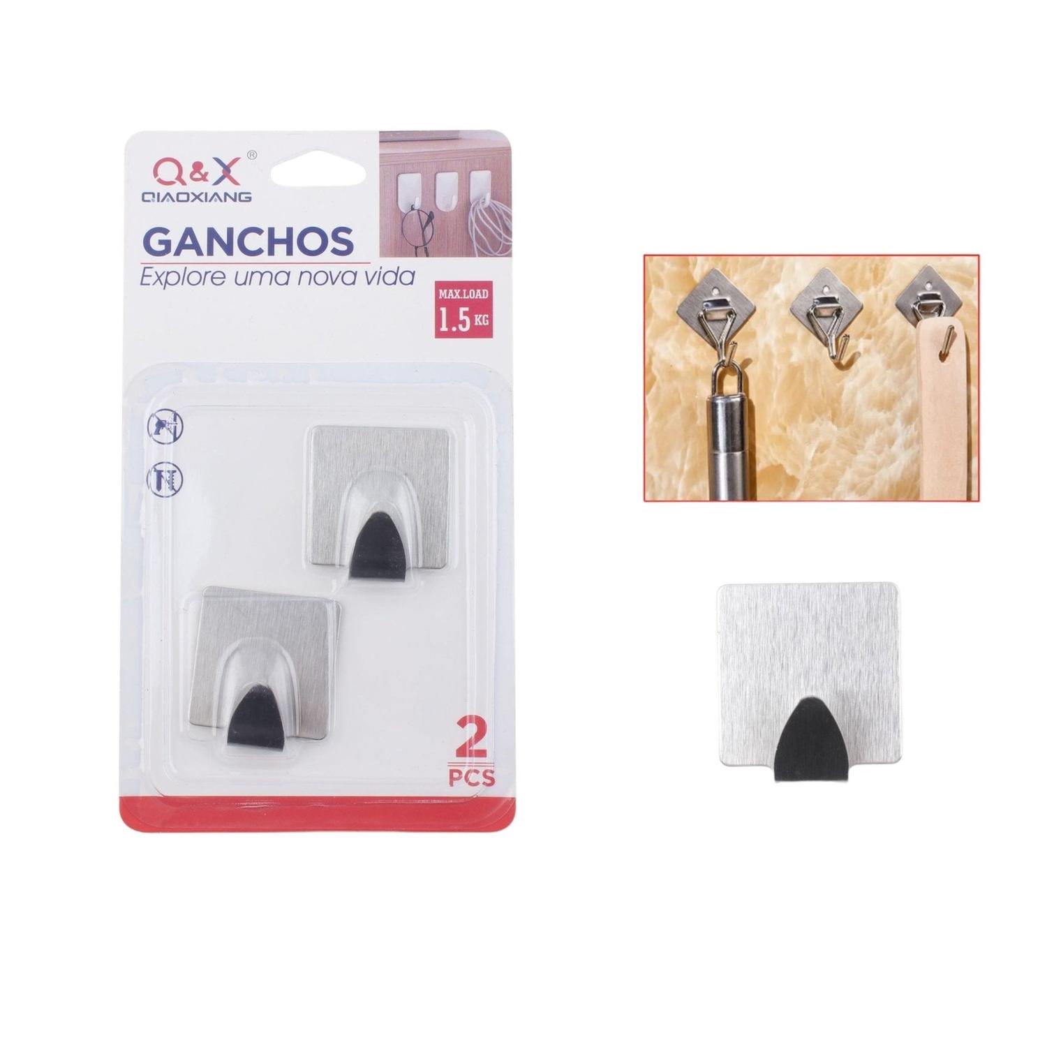 S-10417-N Gancho Adhesivo De Acero Inoxidable