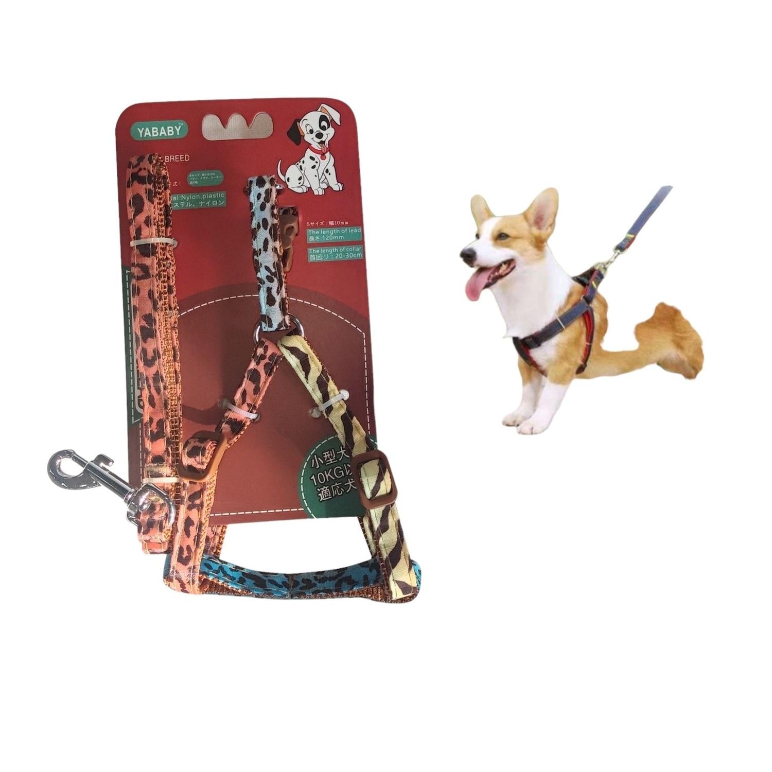 Arnés para Perro con Estampado de Leopardo Multicolor | Q&X