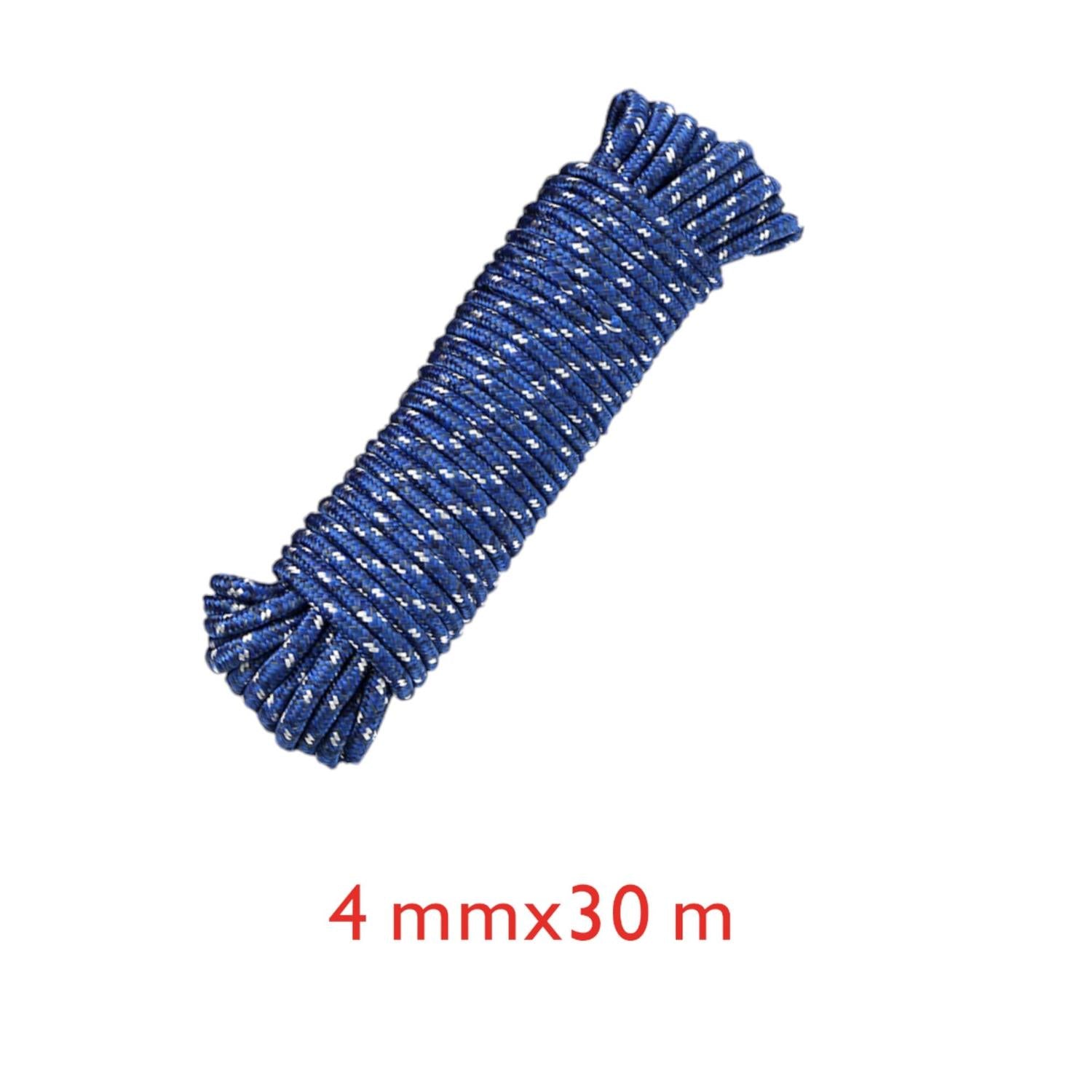 Cuerda de colgar ropa PE 4MM*30M con gancho azul modelo 54090