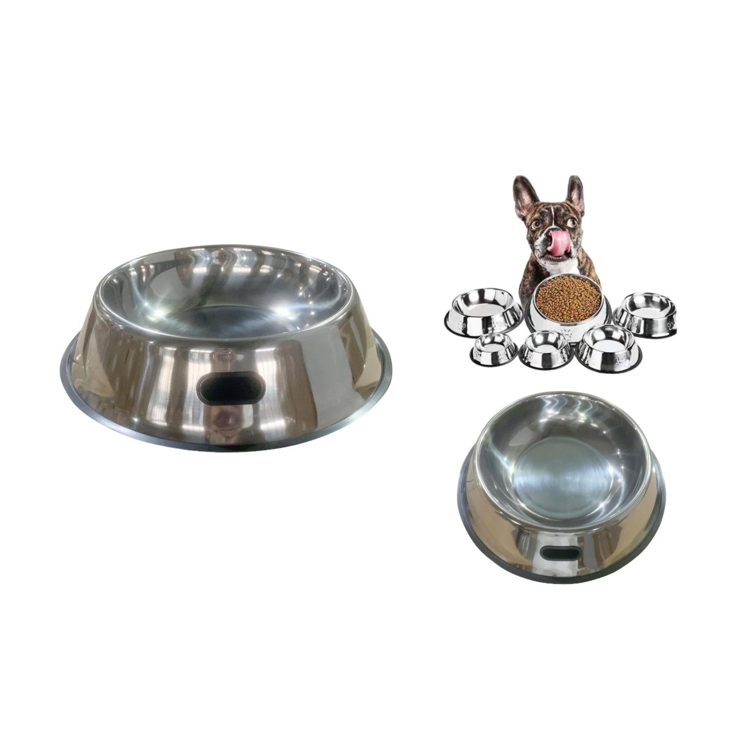 Cuenco Para Perros De Acero Inoxidable Perforado 26 Cm