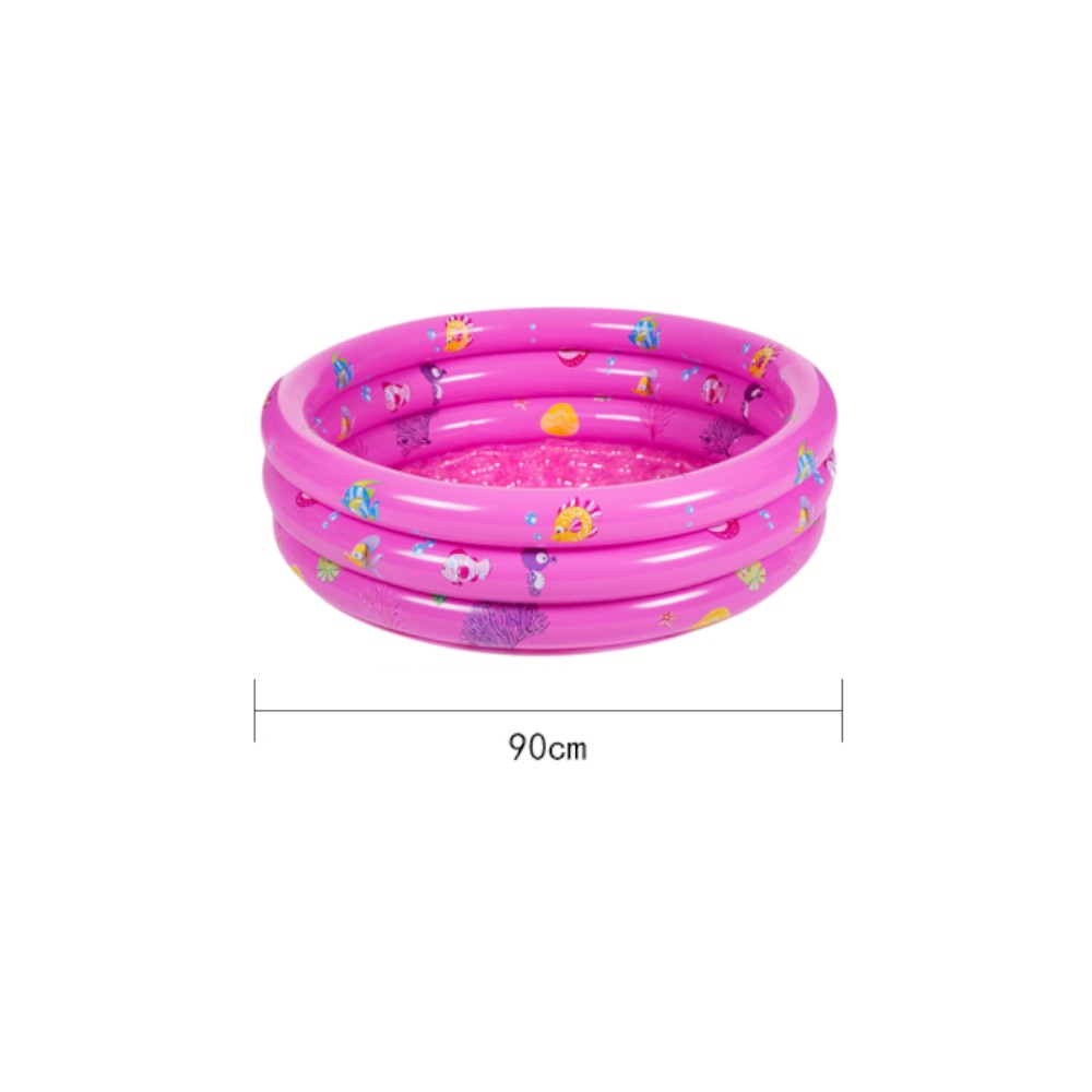 Piscina Inflable Infantil 90 cm Fondo Plano - Color Rosa