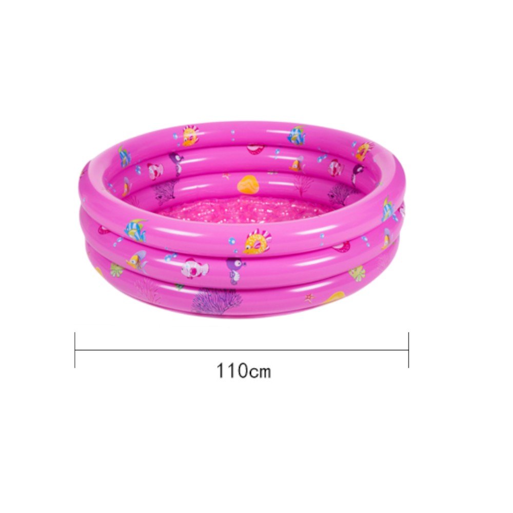 Piscina Inflable Infantil 110 cm Fondo Plano - Color Rosa