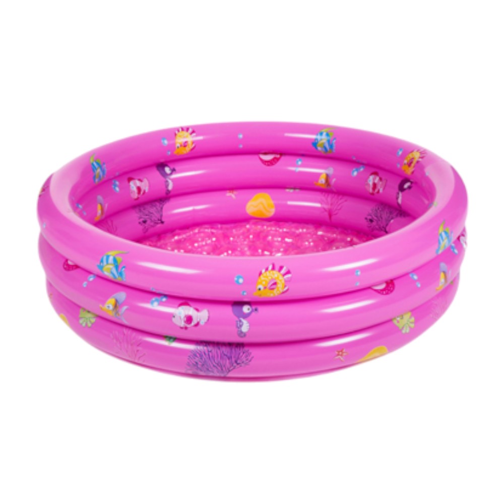 Piscina Inflable Infantil 110 cm Fondo Plano - Color Rosa