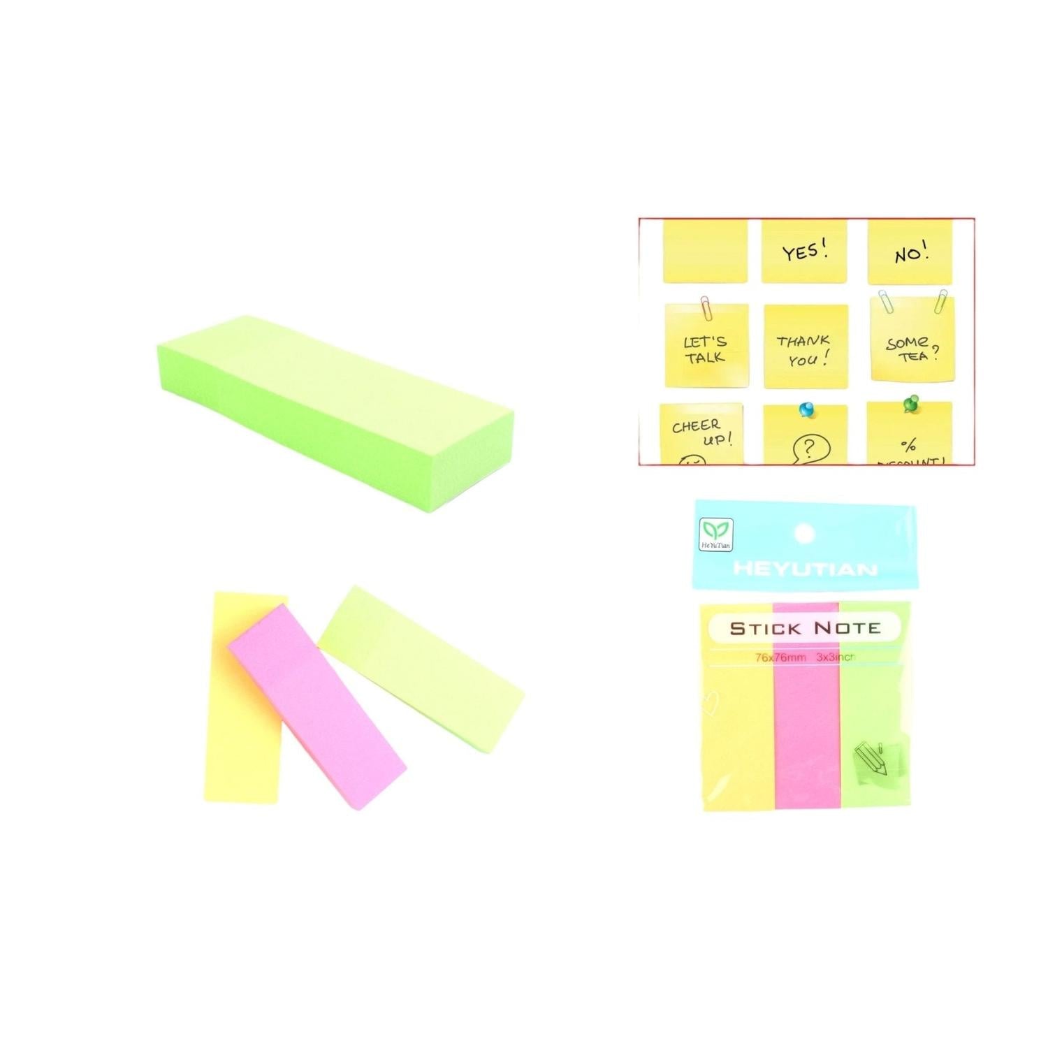 3 Notas Adhesivas 3*3 Fluorescentes