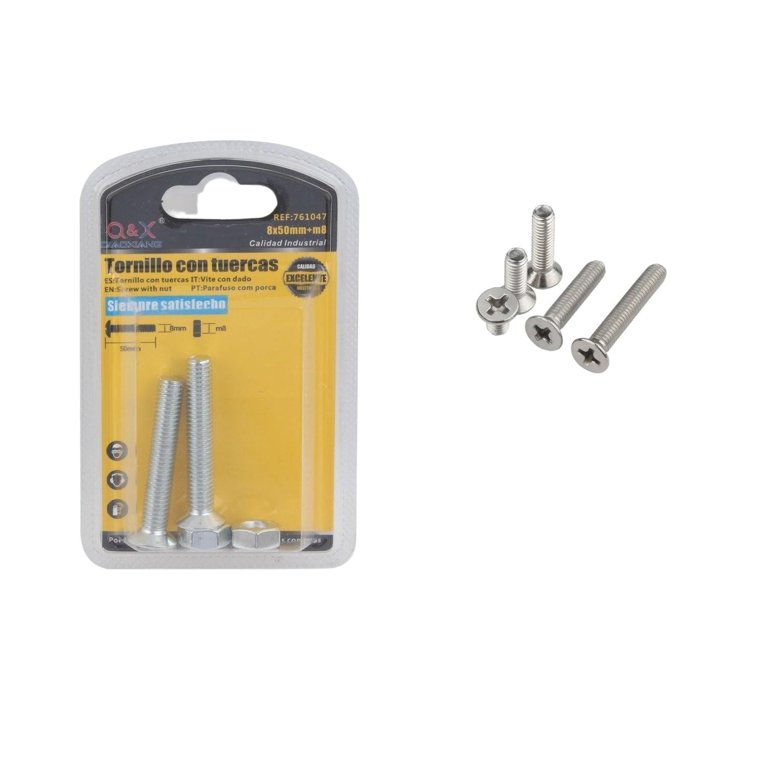 Perno Cruzado Con Tuerca 8*50+M8